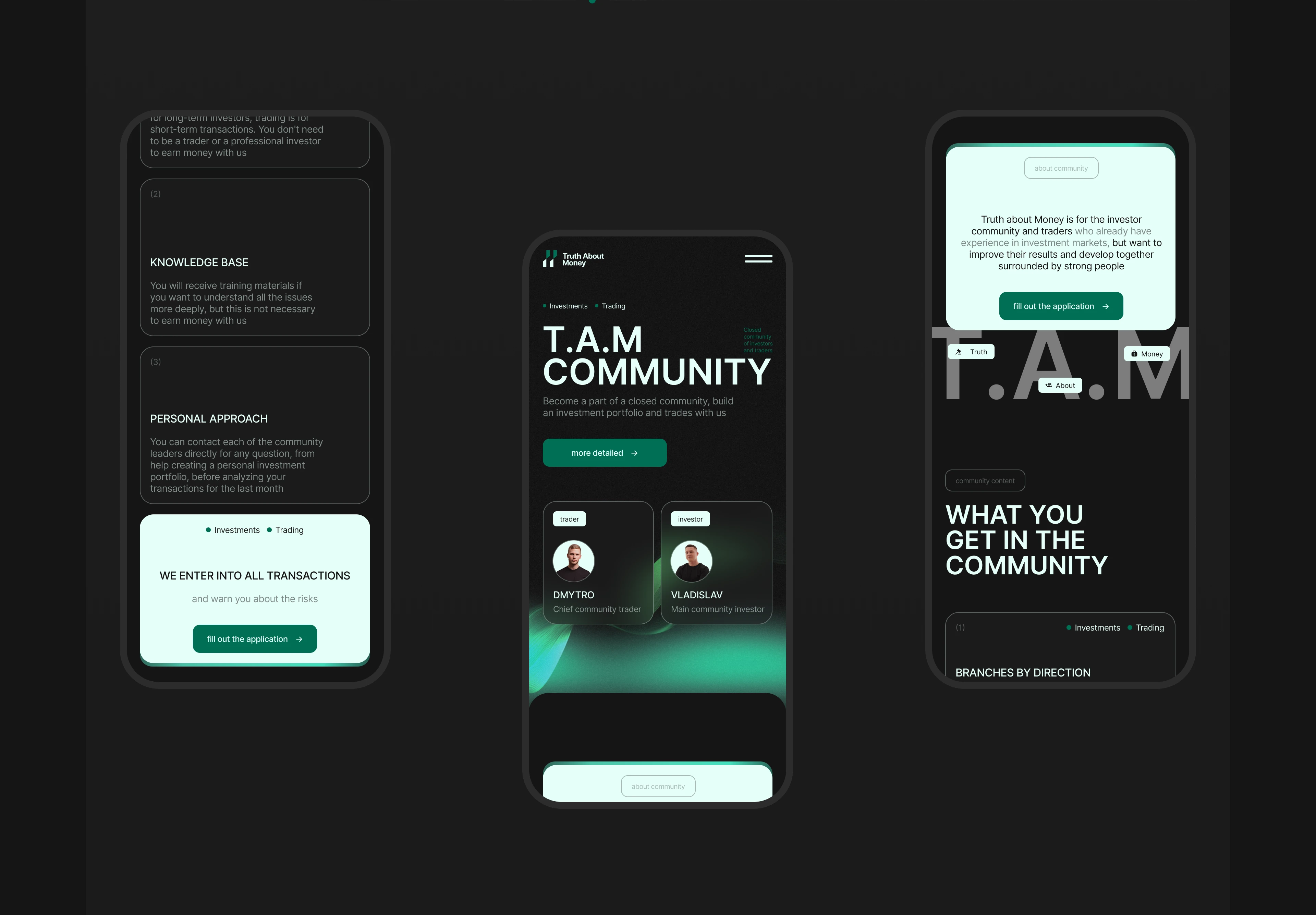 Website design — T.A.M Community — Изображение №2 — Интерфейсы на Dprofile