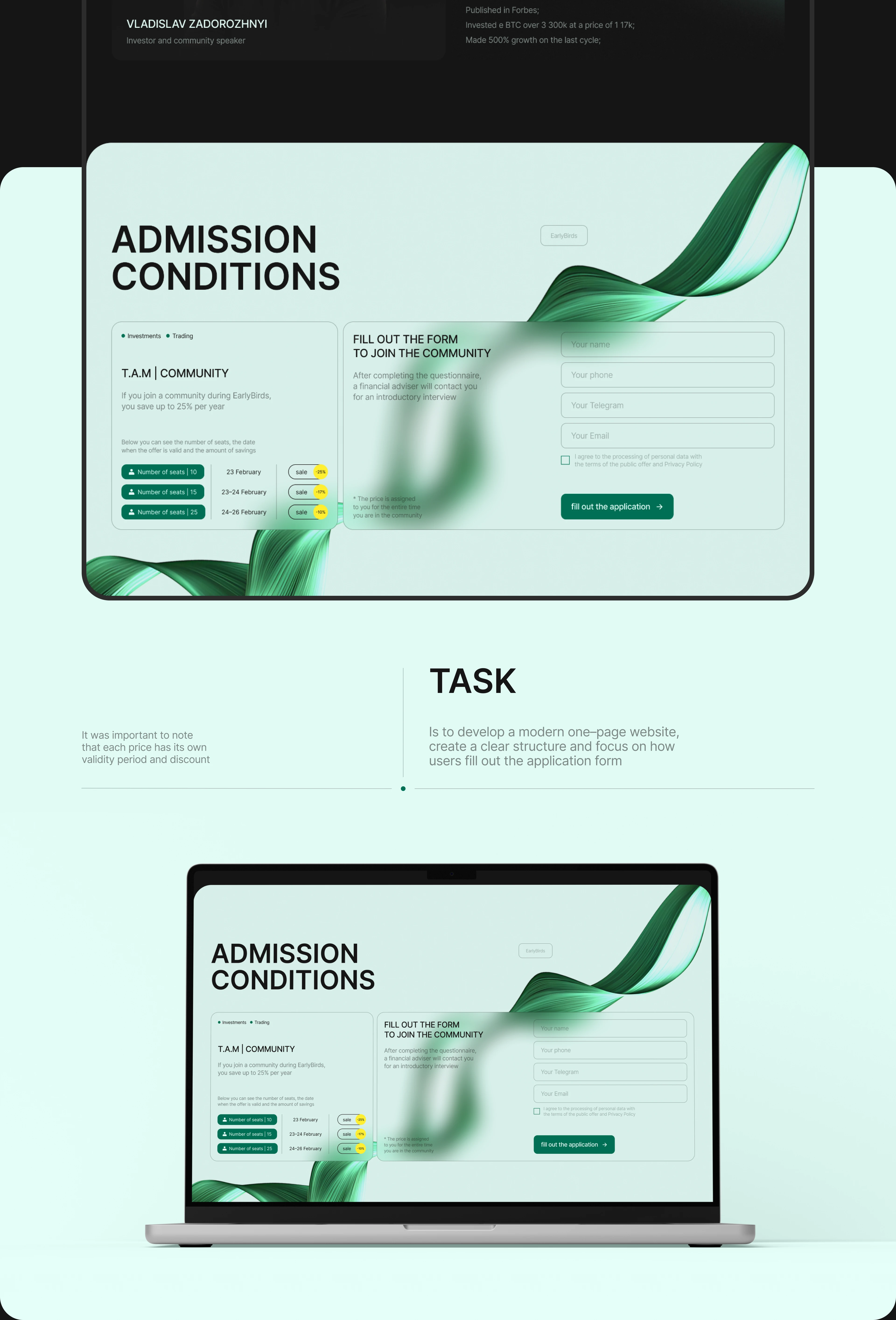 Website design — T.A.M Community — Изображение №6 — Интерфейсы на Dprofile