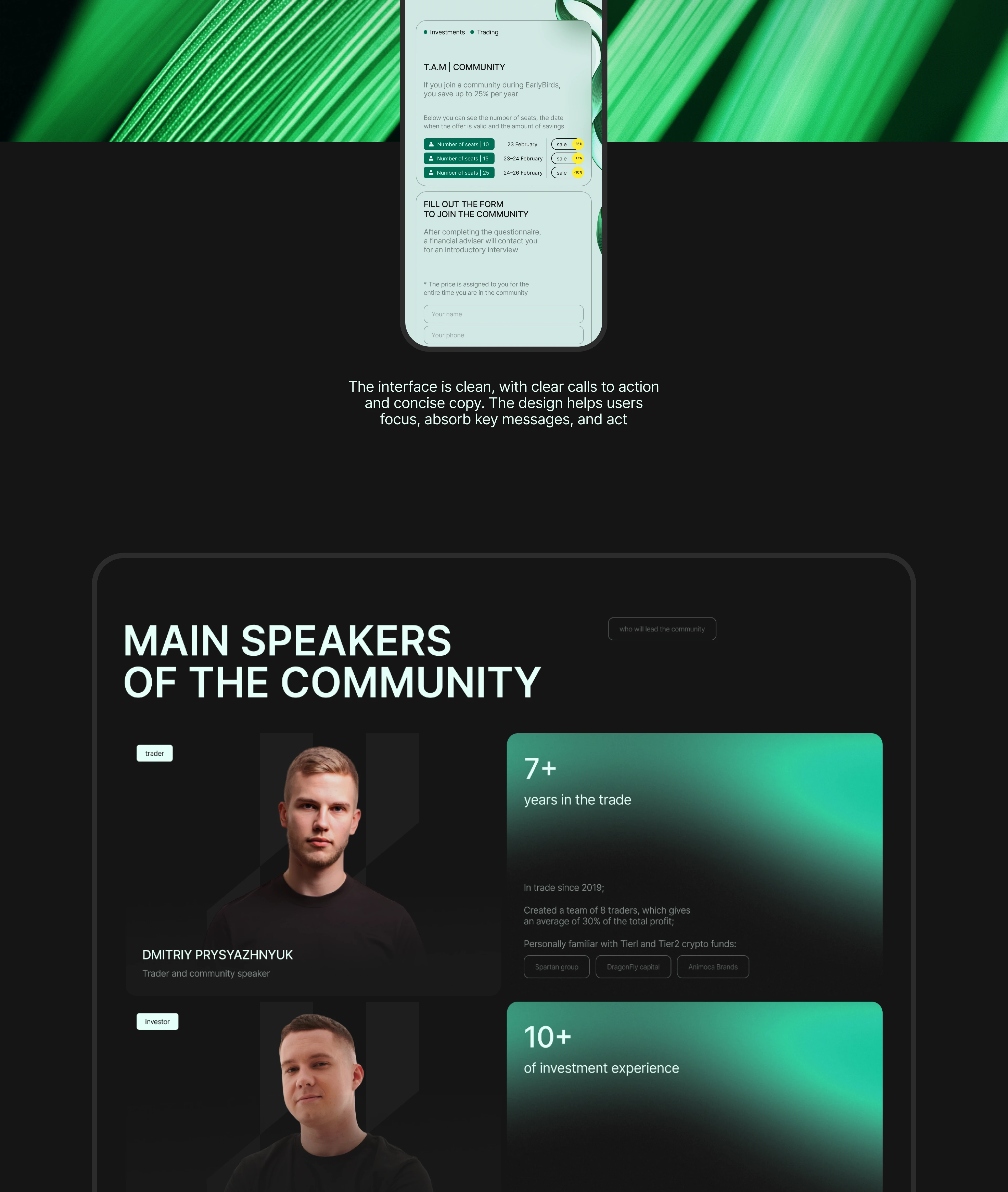 Website design — T.A.M Community — Изображение №5 — Интерфейсы на Dprofile
