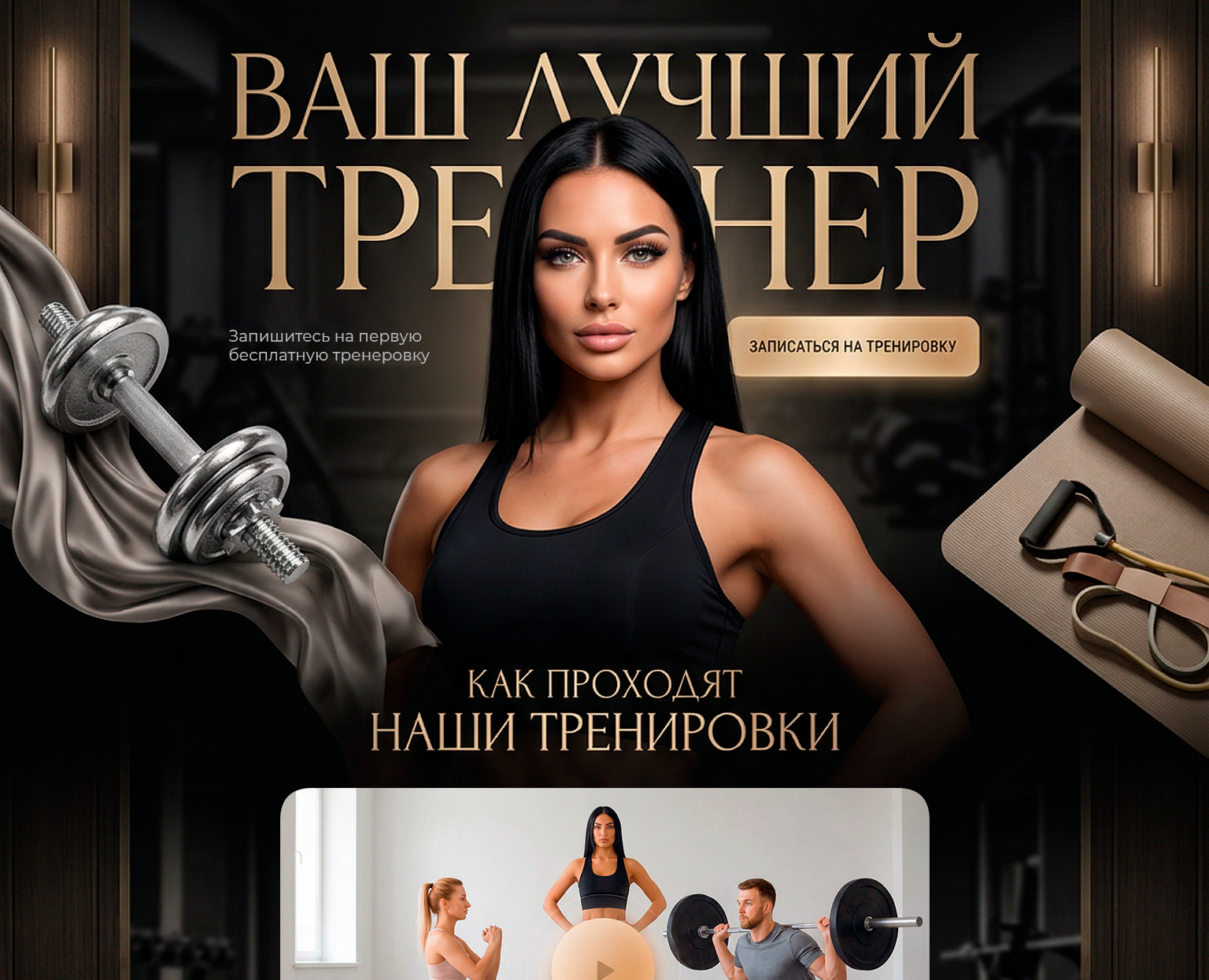 Landing page для фитнес тренера — Интерфейсы на Dprofile