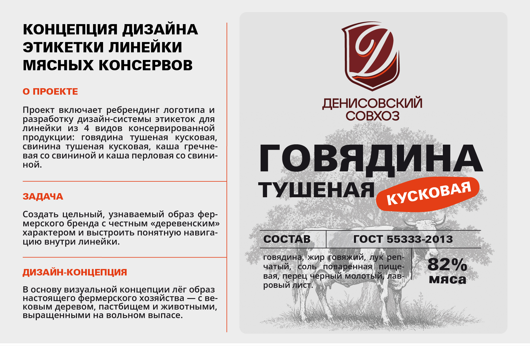 Концепция дизайна этикетки линейки мясных консервов — Изображение №2 — Брендинг на Dprofile