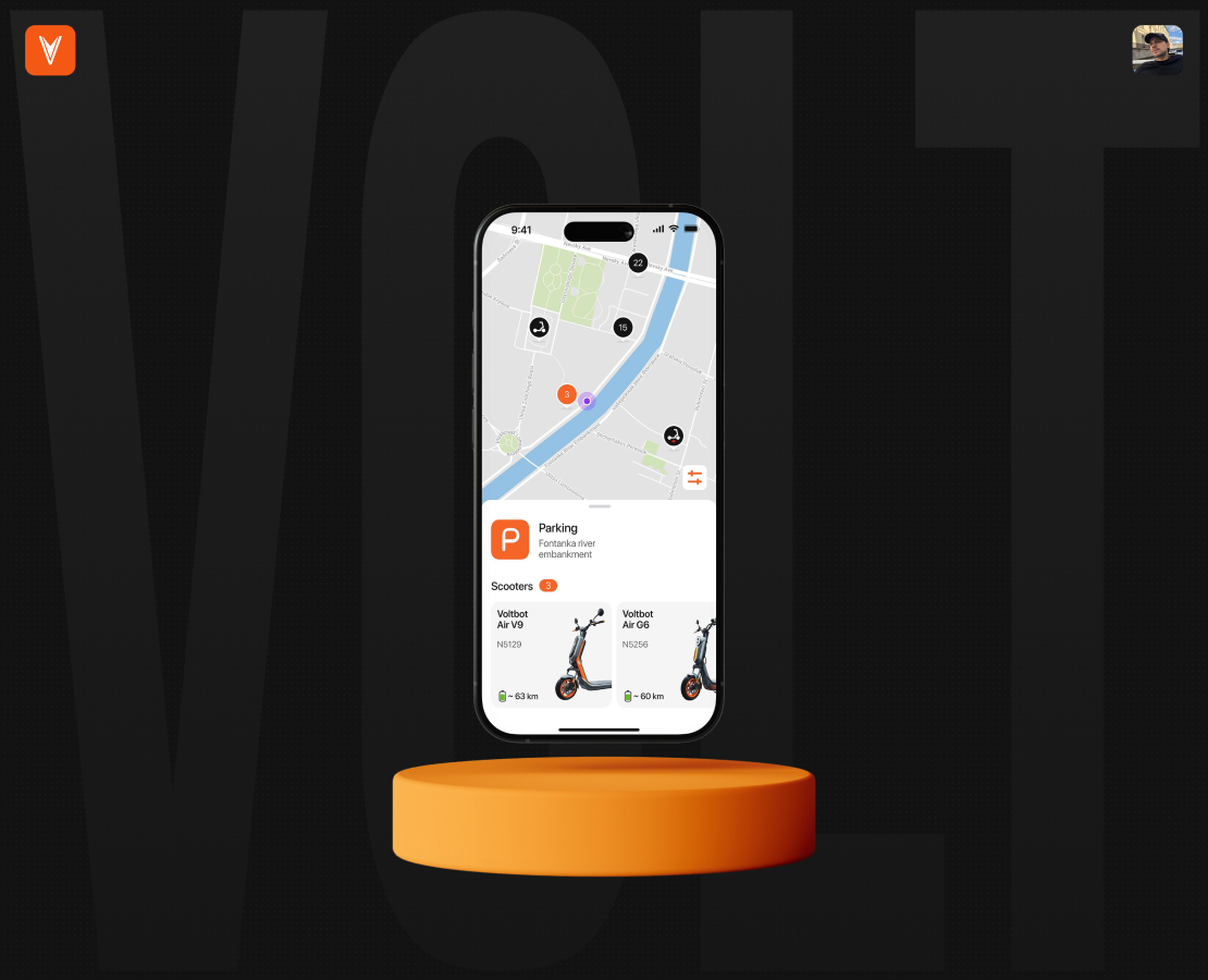 VOLT | Scooter Rental App на Dprofile
