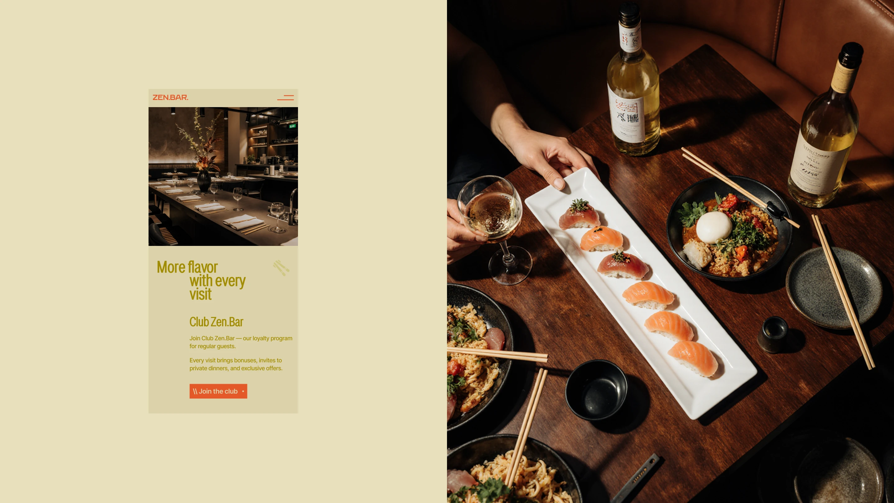 Zen.Bar | Landing Page for Pan-asian Restaurant — Изображение №8 — Интерфейсы, Анимация на Dprofile