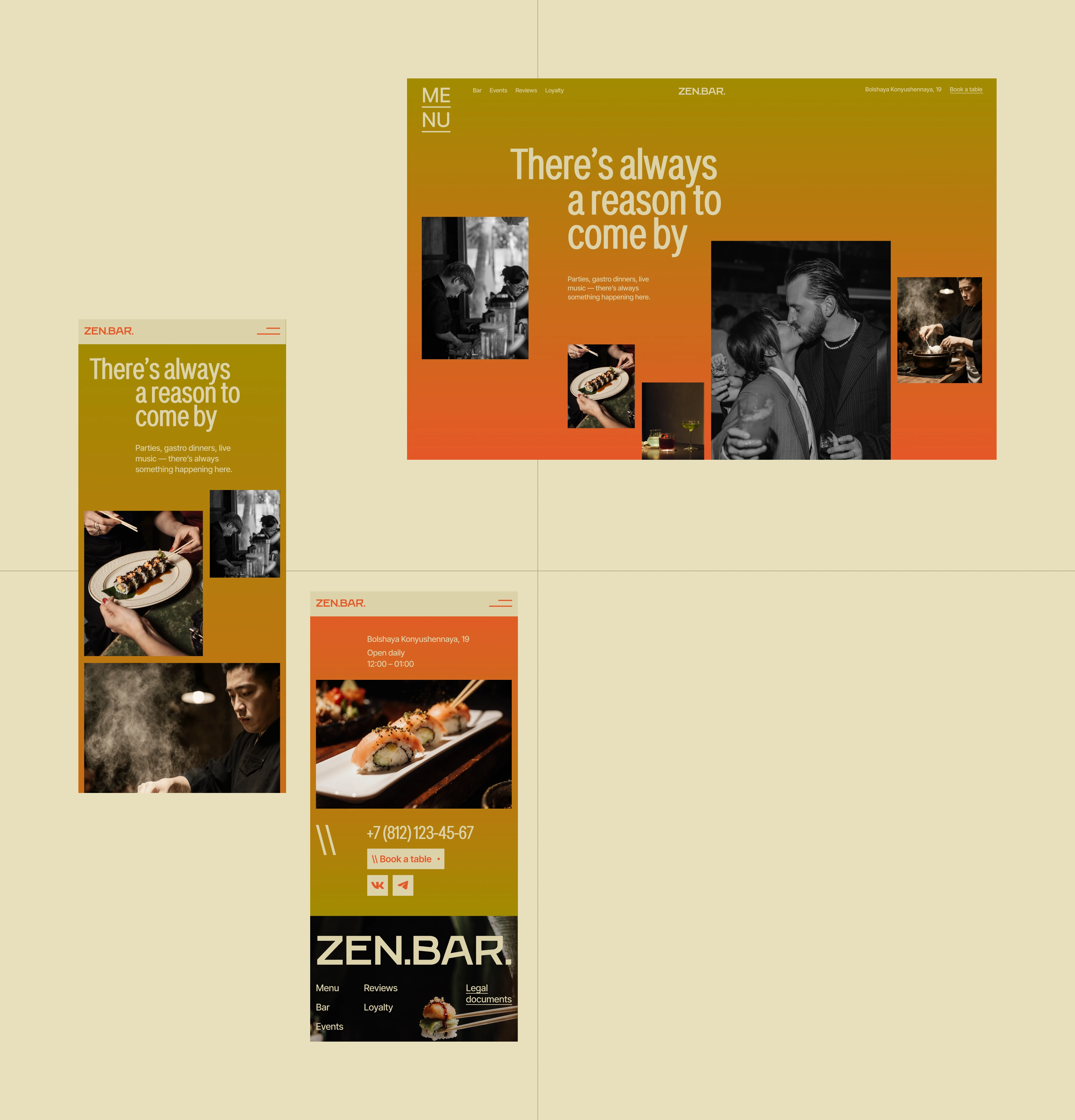 Zen.Bar | Landing Page for Pan-asian Restaurant — Изображение №10 — Интерфейсы, Анимация на Dprofile