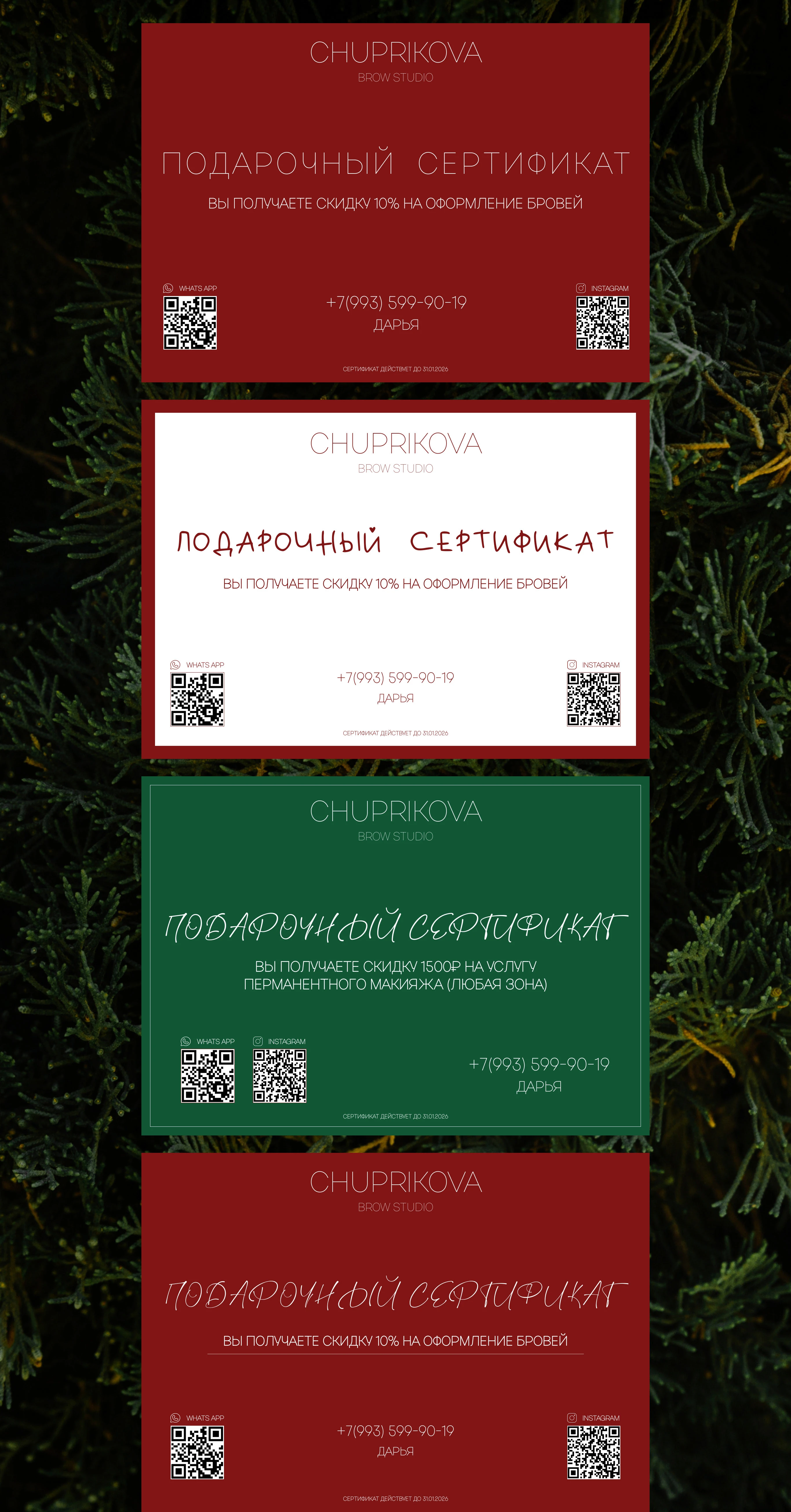 Новогодний подарочный сертификат — Изображение №2 — Брендинг, Маркетинг на Dprofile
