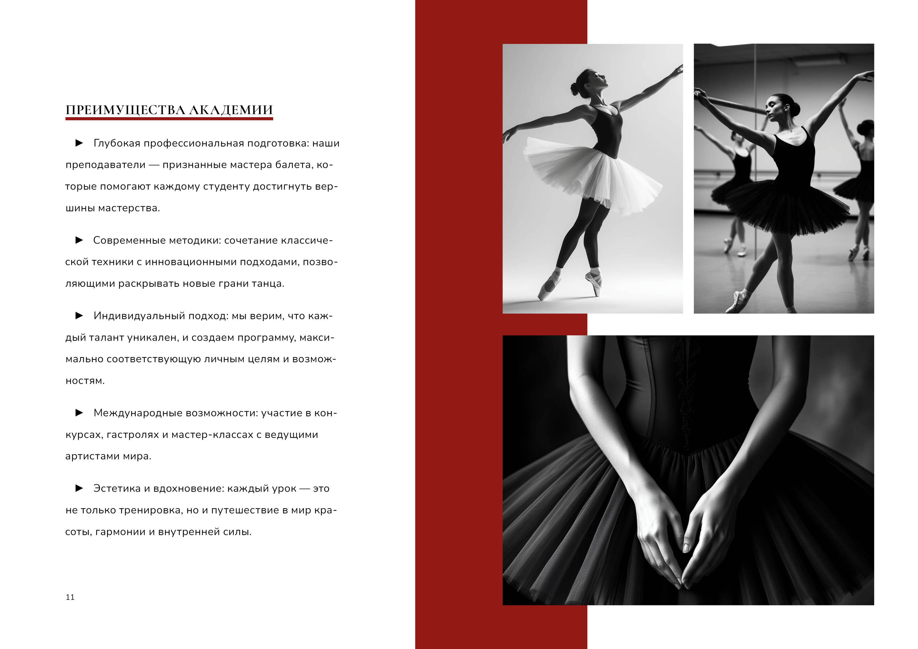 "BLACK SWAN" Академия танцев верстка брошюры — Изображение №6 — Брендинг, Графика на Dprofile