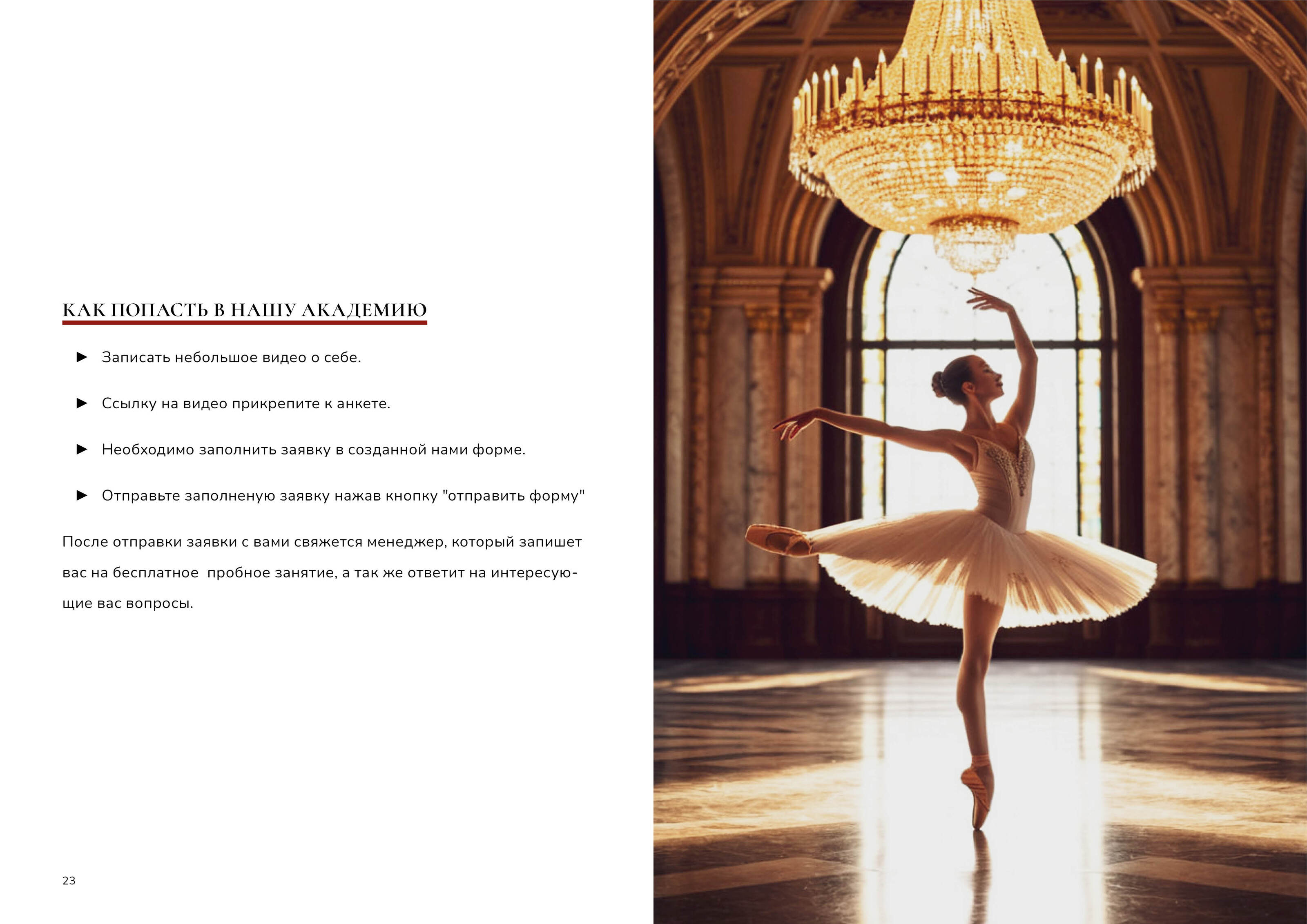 "BLACK SWAN" Академия танцев верстка брошюры — Изображение №12 — Брендинг, Графика на Dprofile