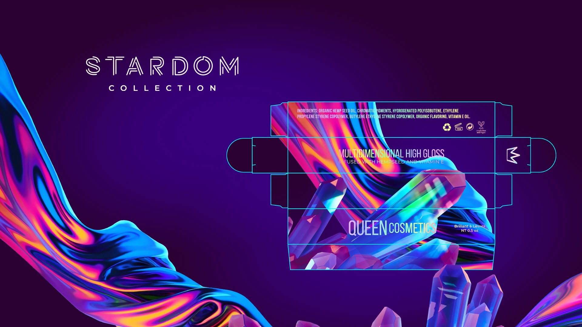 Queen Cosmetics STARDOM COLLECTION — Изображение №1 — 3D, Анимация на Dprofile