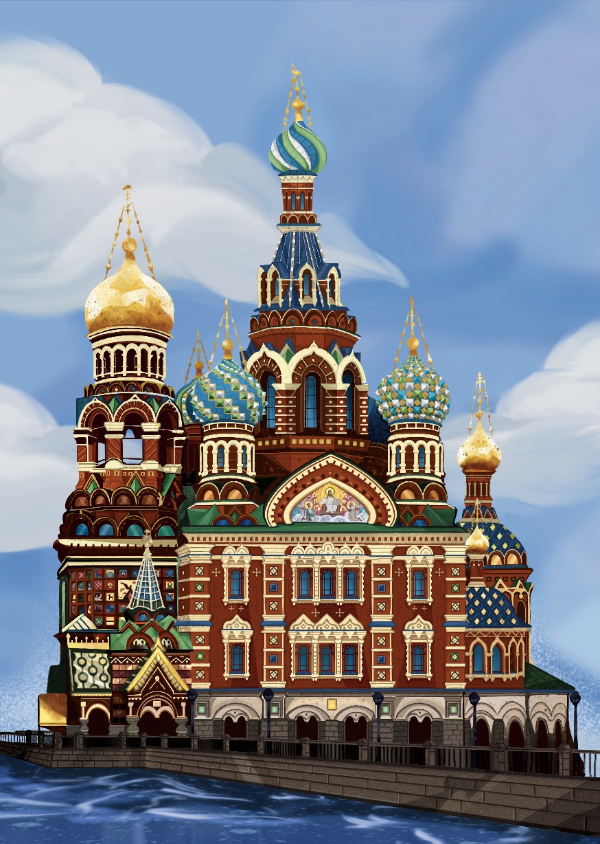 Иллюстрации для переливных сувениров — Изображение №5 — Иллюстрация, Архитектура на Dprofile