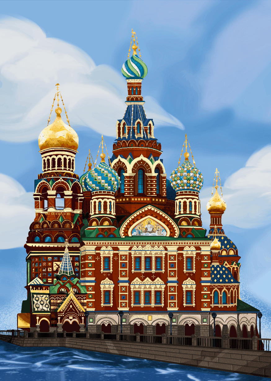 Иллюстрации для переливных сувениров — Изображение №7 — Иллюстрация, Архитектура на Dprofile