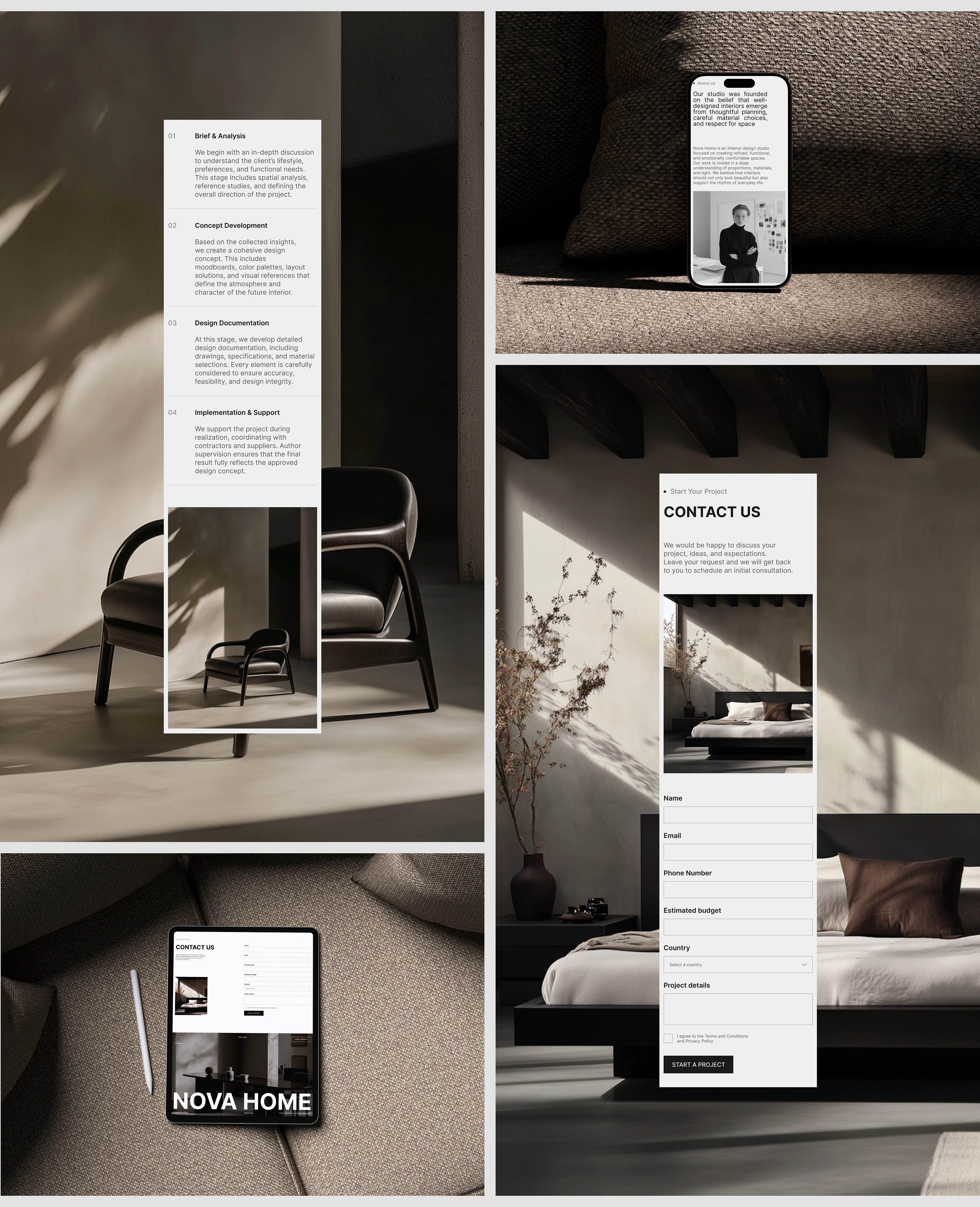 NOVA HOME | Landing page for Interior Design Studio — Изображение №7 — Интерфейсы на Dprofile