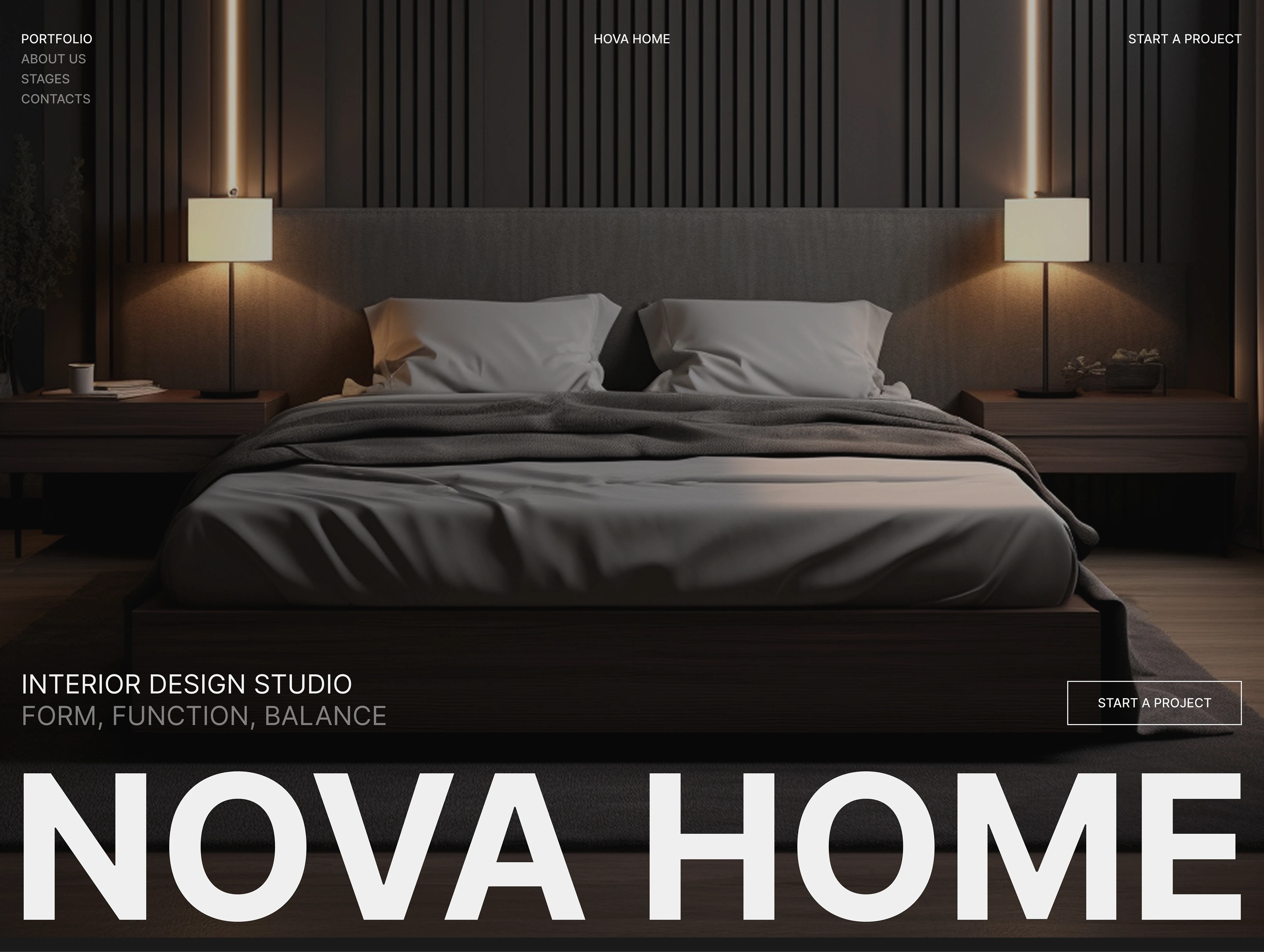 NOVA HOME | Landing page for Interior Design Studio — Изображение №1 — Интерфейсы на Dprofile