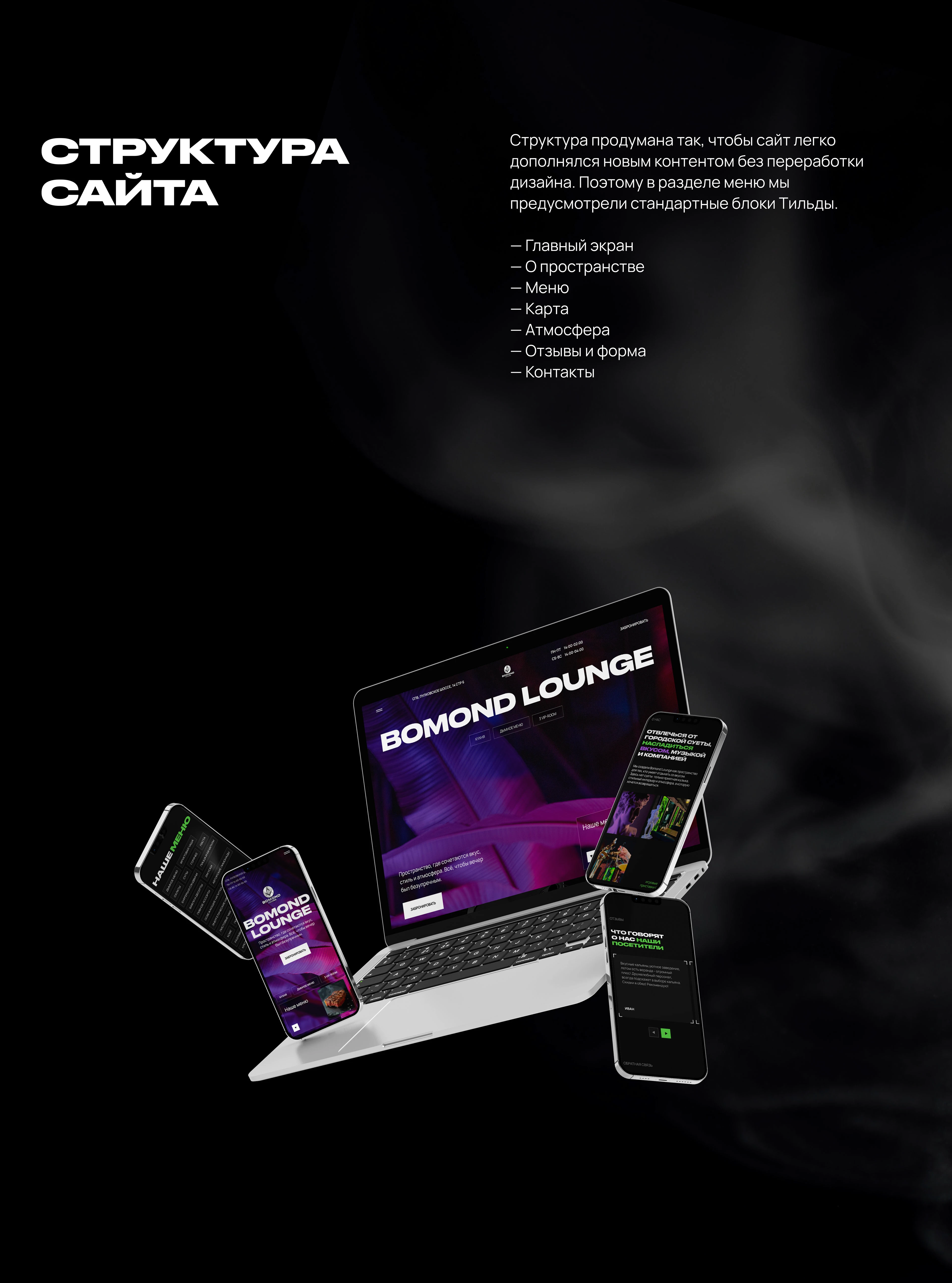 BOMOND LOUNGE — Сайт для лаунж бара | Электронное меню — Изображение №7 — Интерфейсы на Dprofile