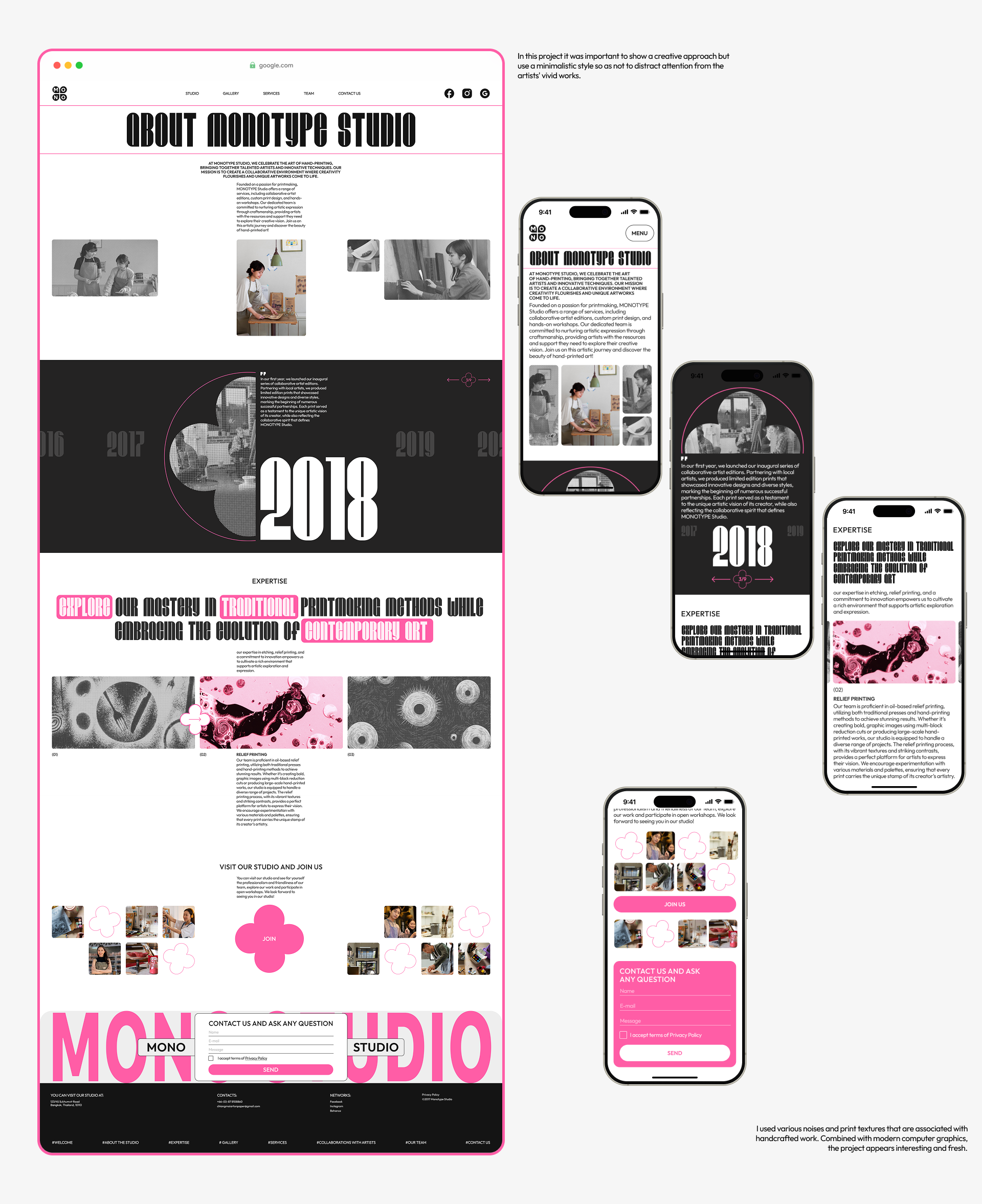 Multi-Page Website | Art Studio — Изображение №6 — Интерфейсы на Dprofile