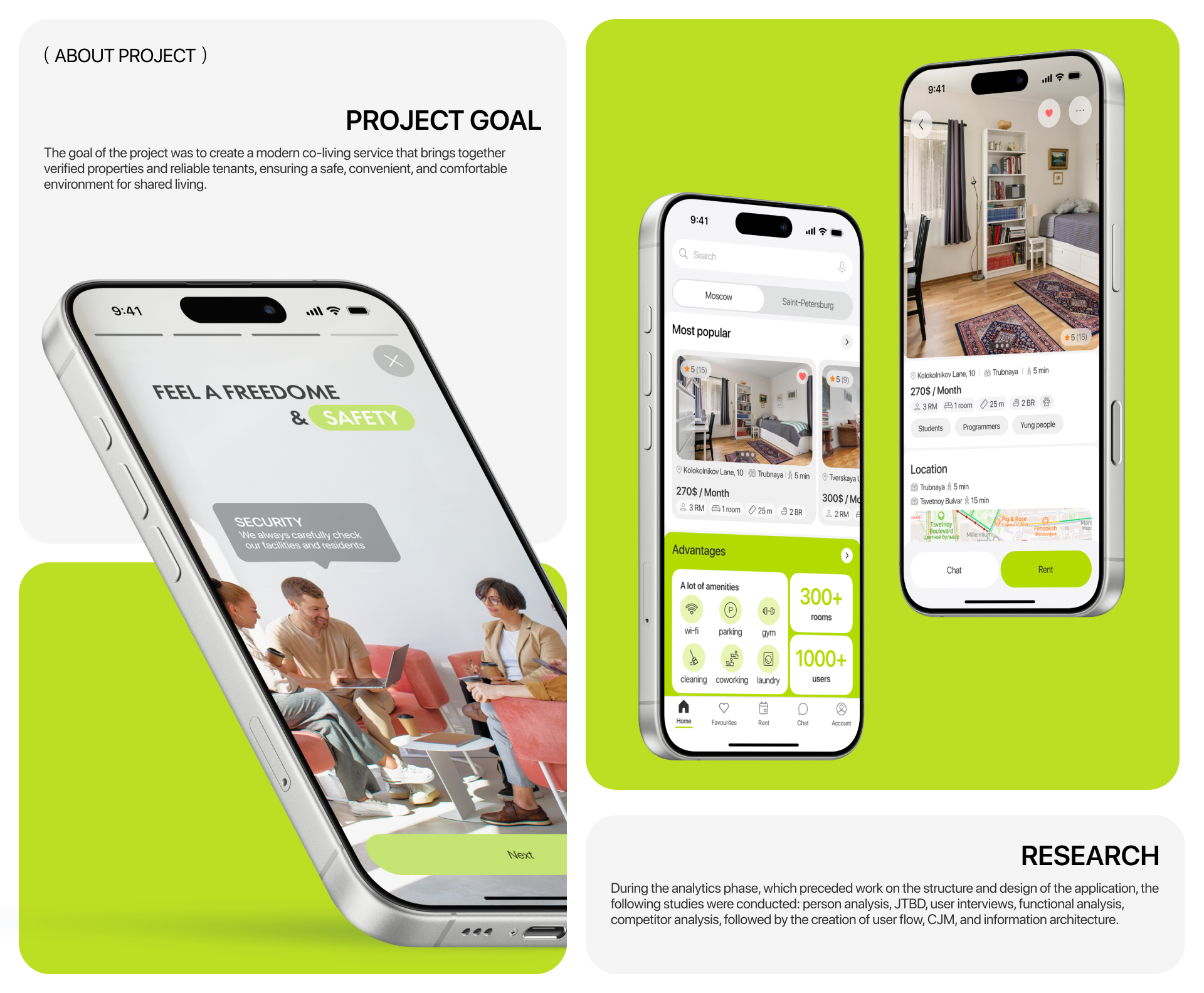 Mobile app | Rent/Co-living — Изображение №3 — Интерфейсы на Dprofile