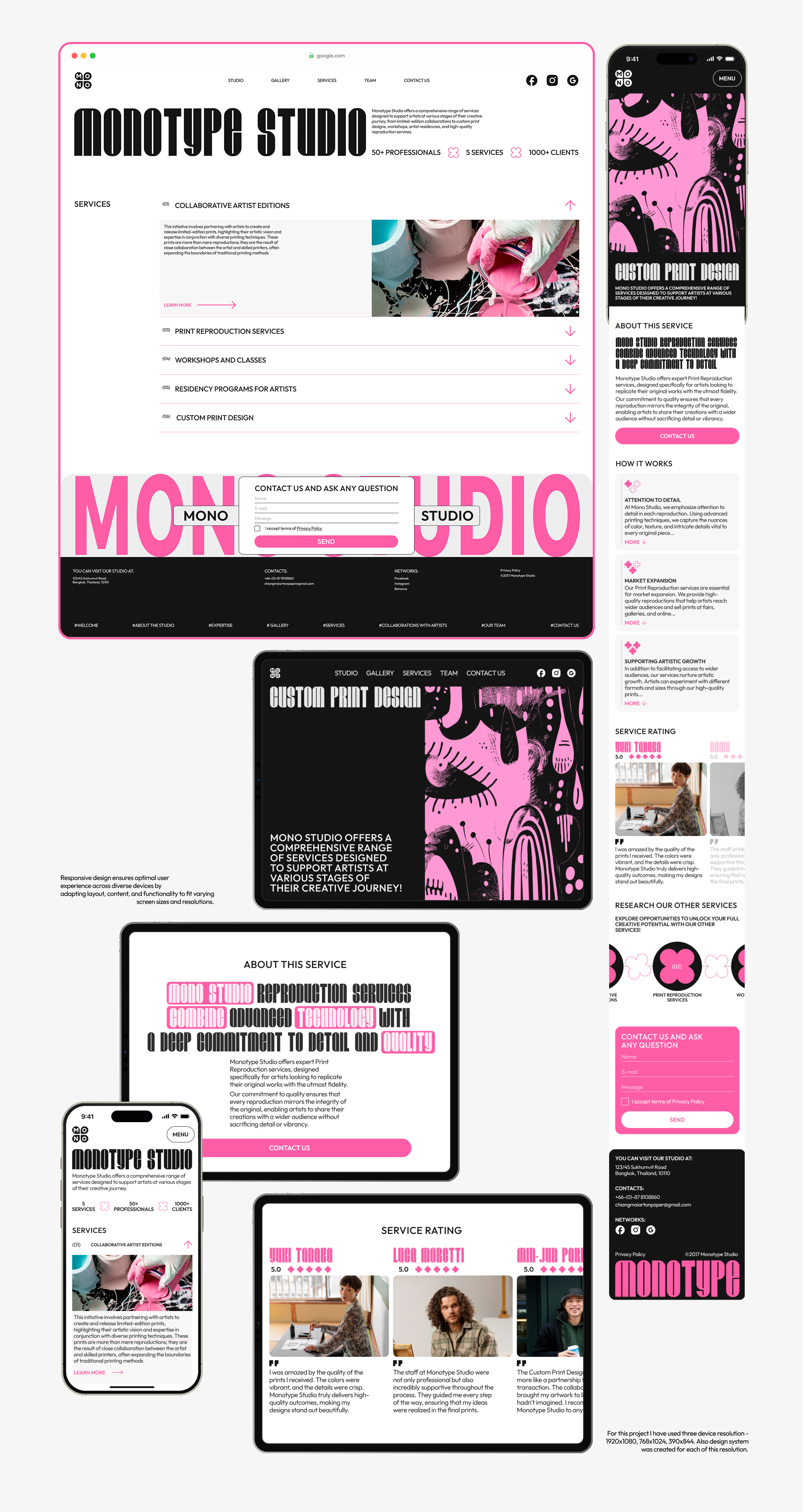 Multi-Page Website | Art Studio — Изображение №4 — Интерфейсы на Dprofile