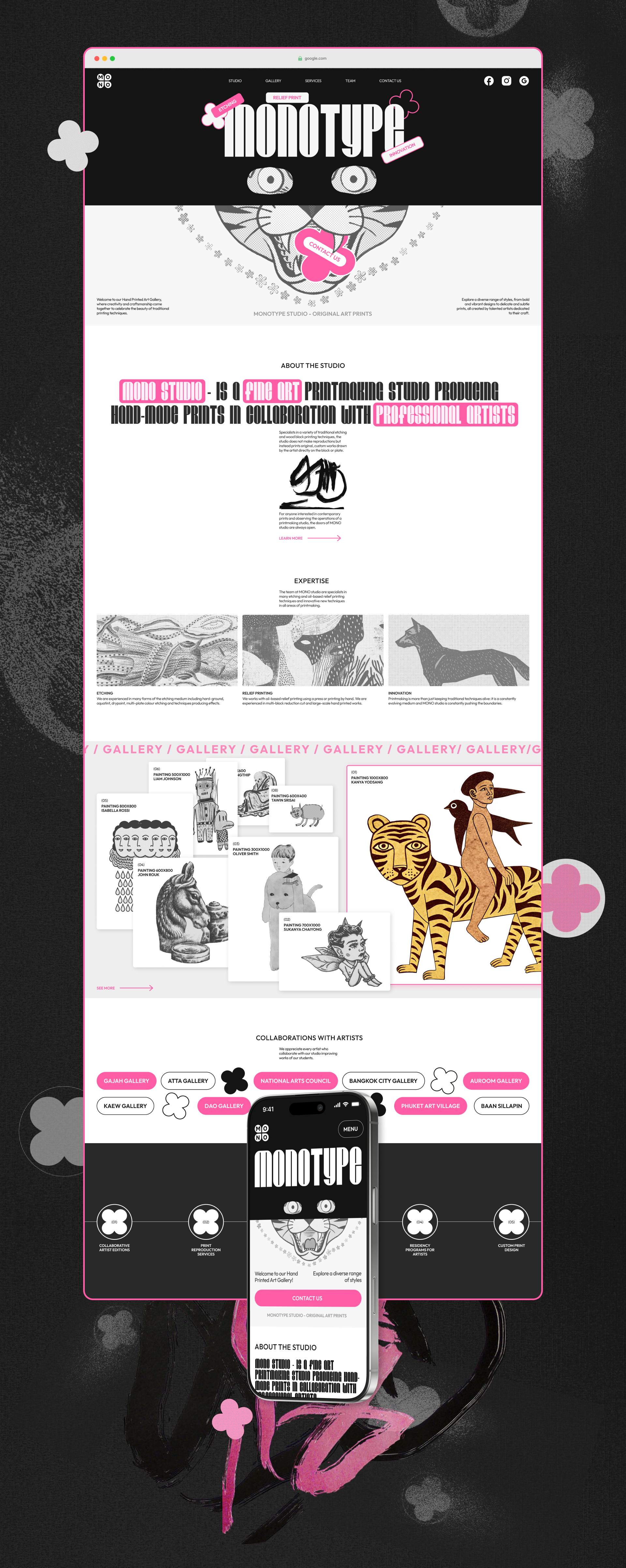 Multi-Page Website | Art Studio — Изображение №2 — Интерфейсы на Dprofile