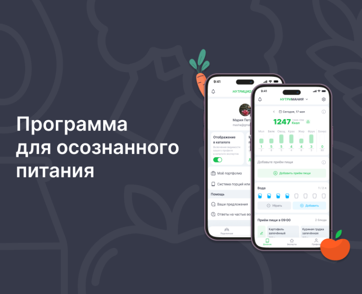 Программа для осознанного питания — Интерфейсы на Dprofile