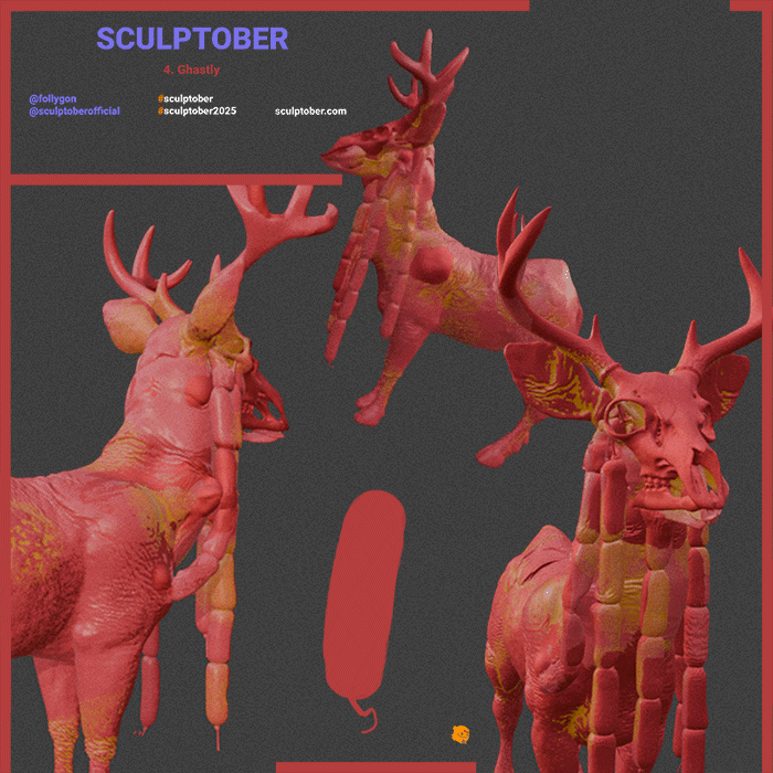 • 372: #inkTober2025 /0-31/ + #sculpTober /2,3,4,5,6/_ — Изображение №6 — Иллюстрация, 3D на Dprofile