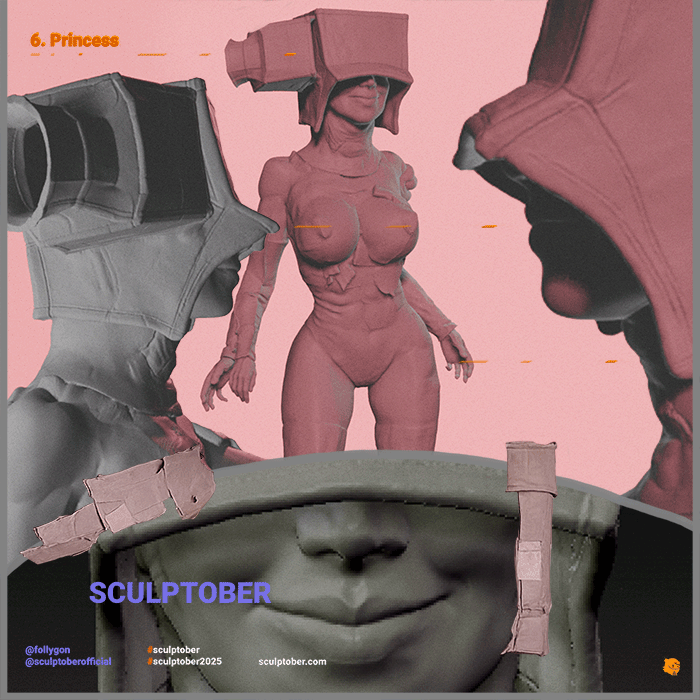 • 372: #inkTober2025 /0-31/ + #sculpTober /2,3,4,5,6/_ — Изображение №11 — Иллюстрация, 3D на Dprofile