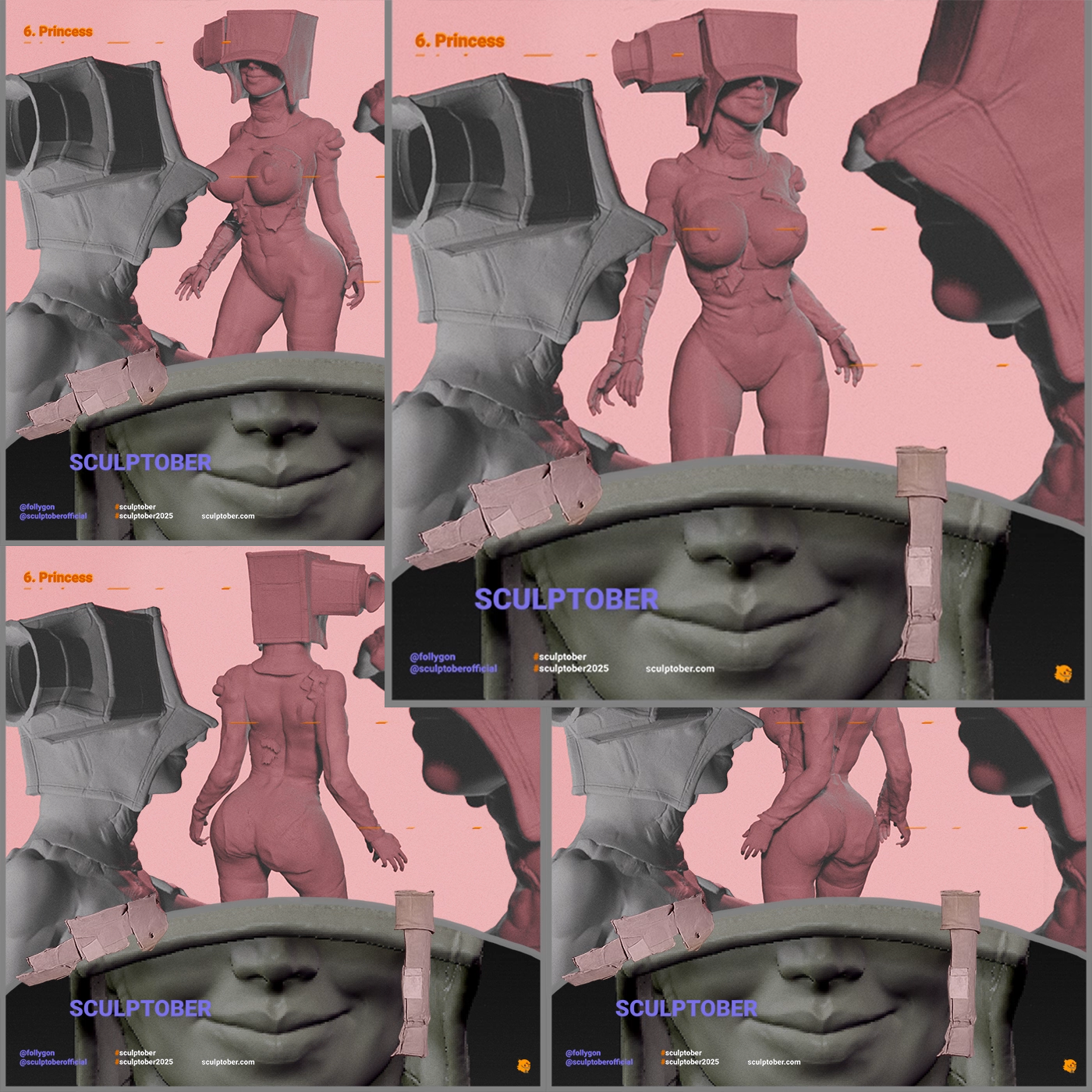 • 372: #inkTober2025 /0-31/ + #sculpTober /2,3,4,5,6/_ — Изображение №12 — Иллюстрация, 3D на Dprofile