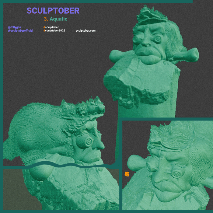 • 372: #inkTober2025 /0-31/ + #sculpTober /2,3,4,5,6/_ — Изображение №5 — Иллюстрация, 3D на Dprofile