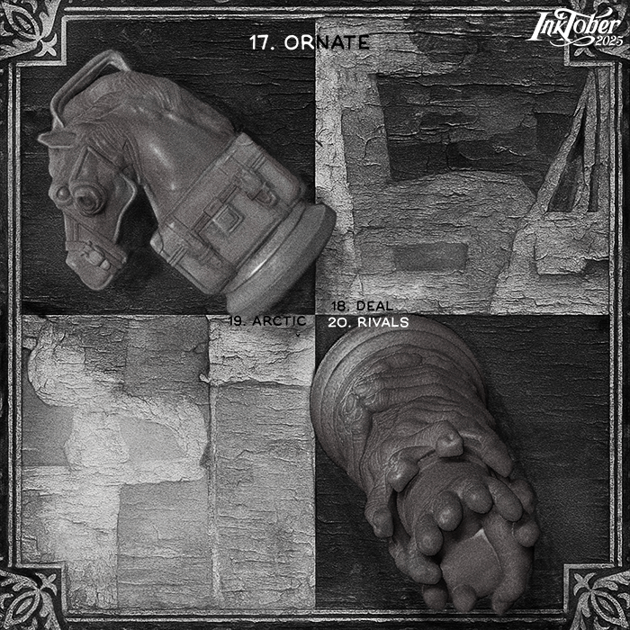 • 372: #inkTober2025 /0-31/ + #sculpTober /2,3,4,5,6/_ — Изображение №23 — Иллюстрация, 3D на Dprofile