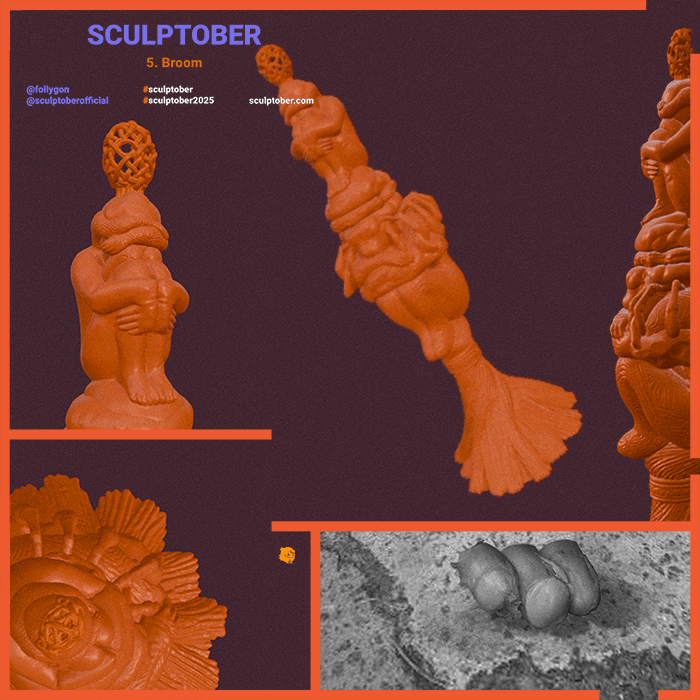 • 372: #inkTober2025 /0-31/ + #sculpTober /2,3,4,5,6/_ — Изображение №10 — Иллюстрация, 3D на Dprofile