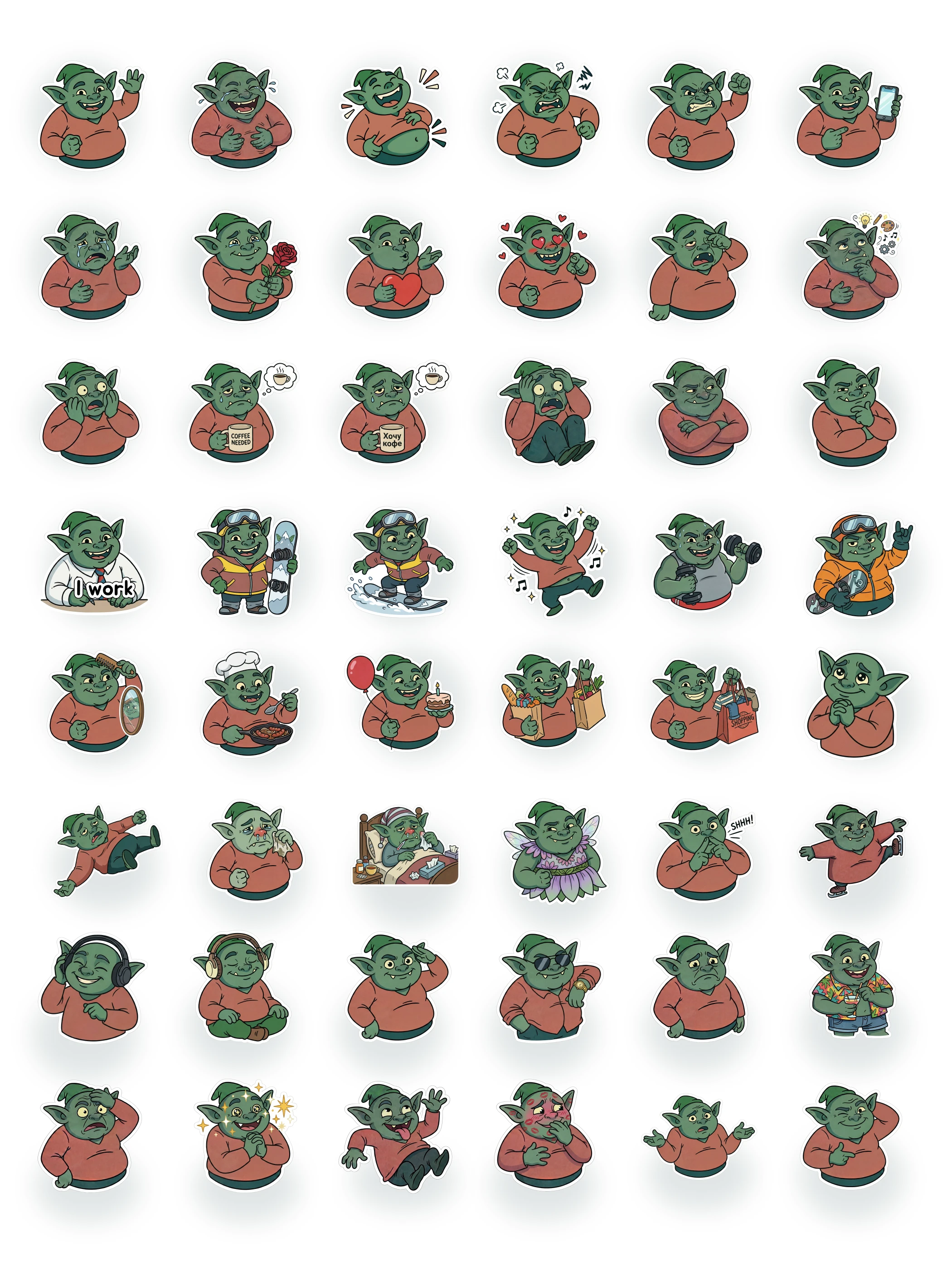 Стикерпак для Телеграм | Emotional Sticker Pack — Изображение №4 — Иллюстрация на Dprofile