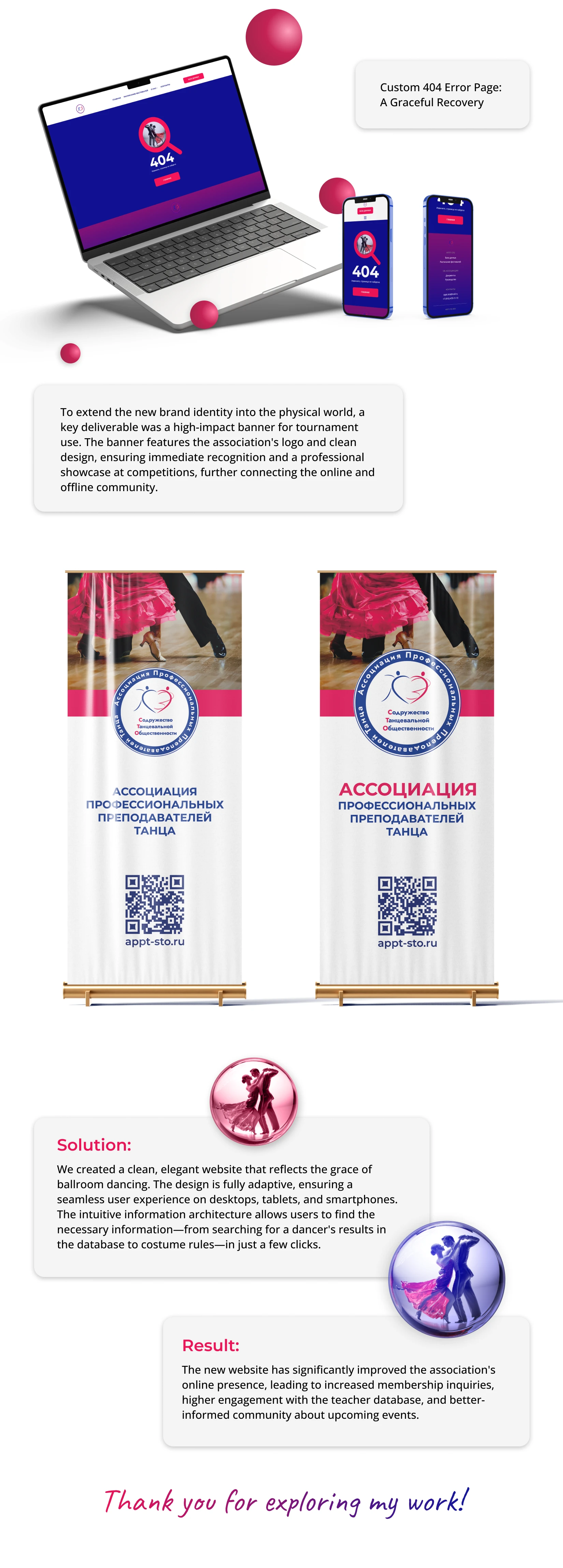 Адаптивный веб-сайт для Ассоциации преподавателей танца — Изображение №8 — Интерфейсы на Dprofile