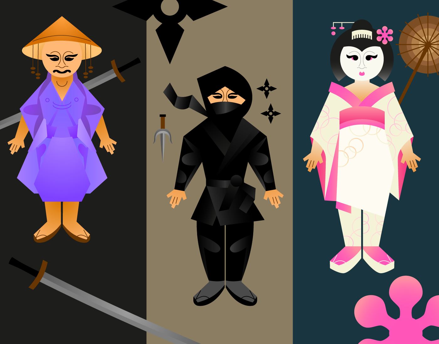 Япония сет — Изображение №1 — Иллюстрация, Графика на Dprofile