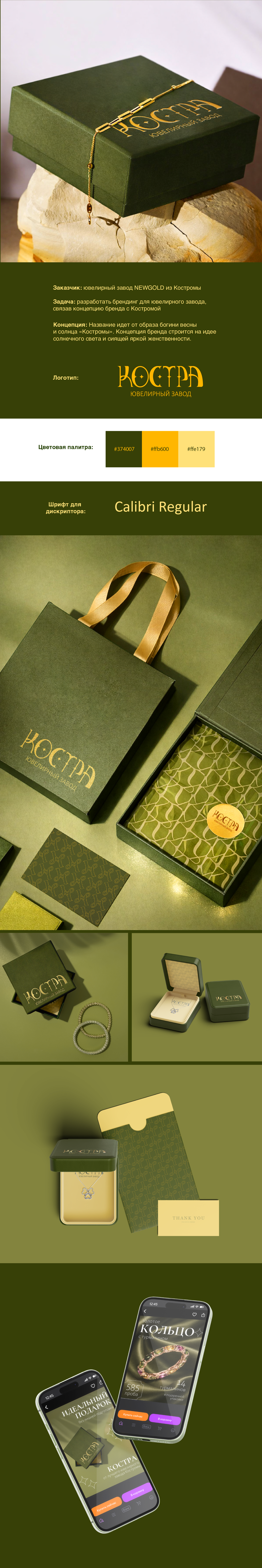 КОСТРА: ювелирный завод Костромы — Изображение №1 — Брендинг на Dprofile