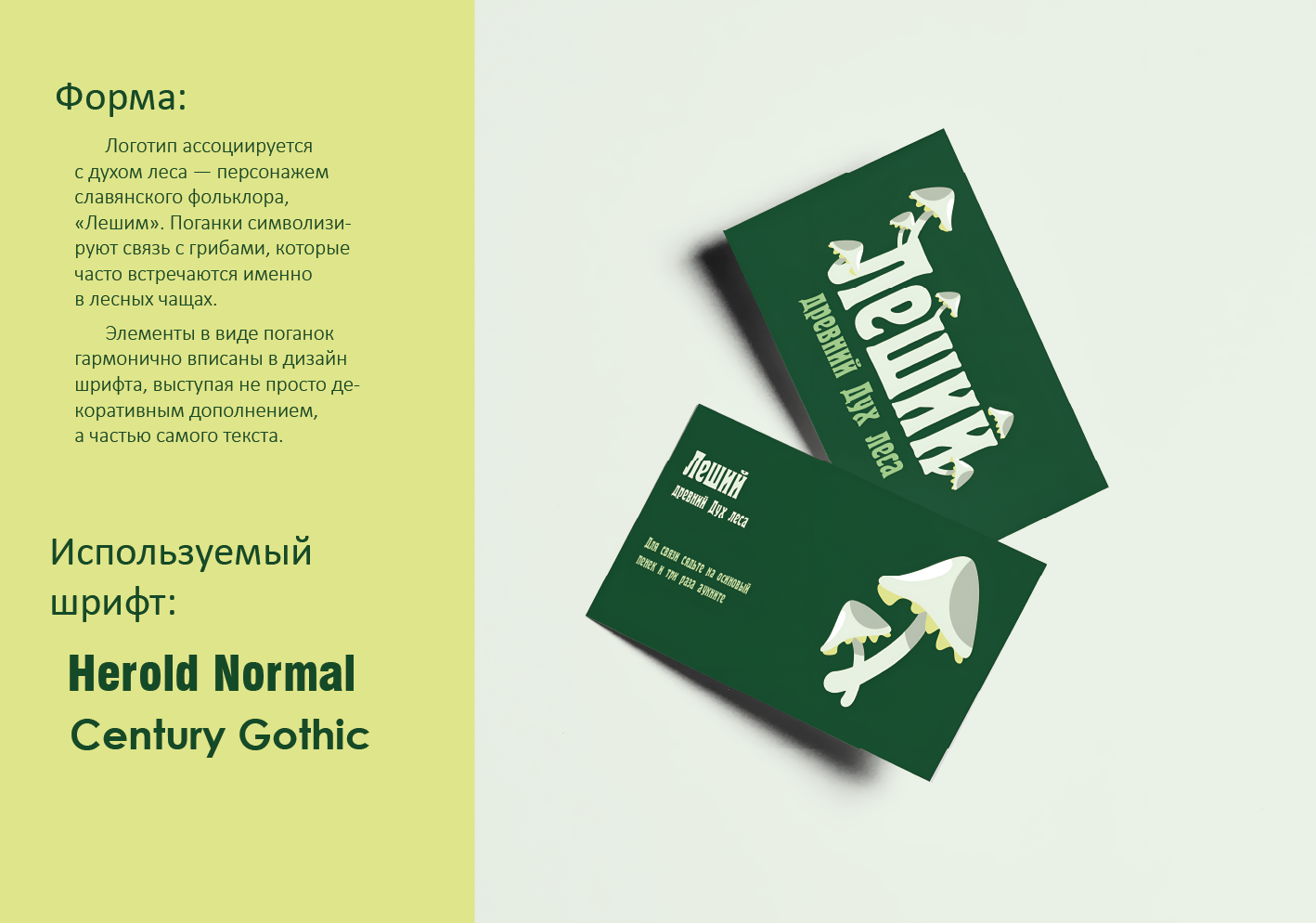 Фирменный стиль: Древний дух леса "Леший" — Изображение №3 — Брендинг на Dprofile