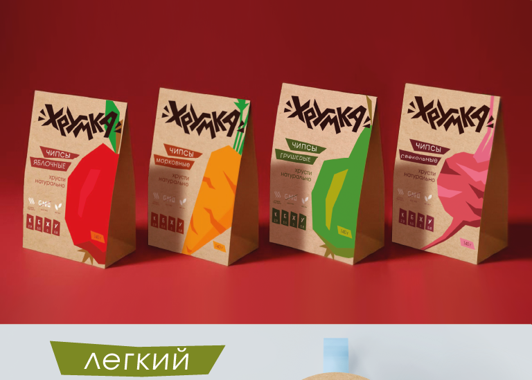 Продуктовый брендинг Хрумка ❘ Упаковка — Изображение №3 — Интерфейсы, Брендинг на Dprofile