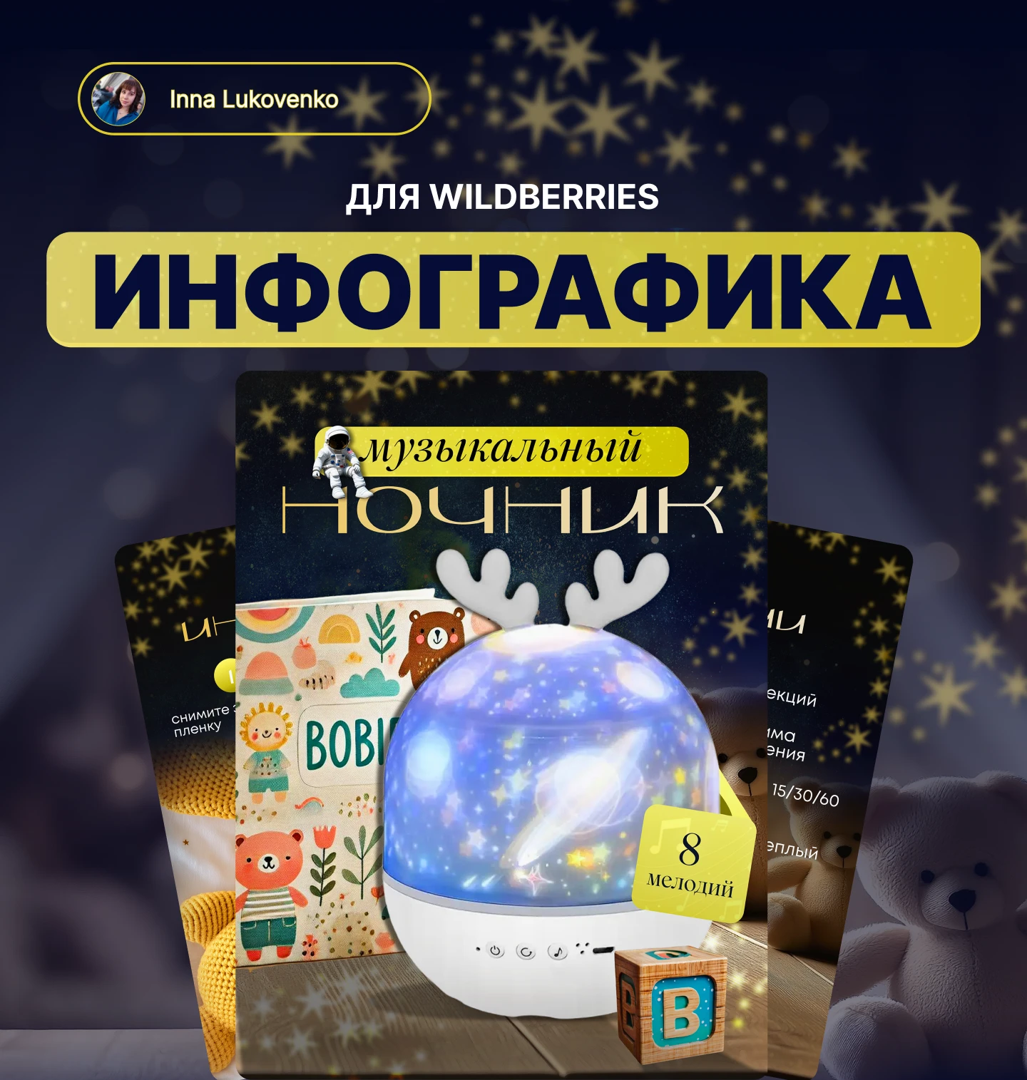Инфографика для детского ночника — Изображение №1 — Графика, Маркетинг на Dprofile