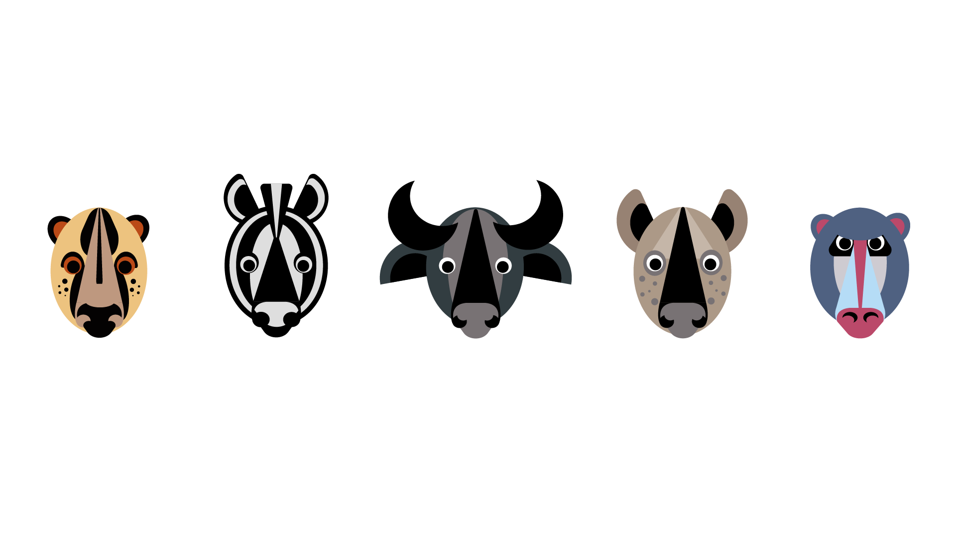 Серия пиктограмм "Животные Африки" — Изображение №1 — Брендинг, Графика на Dprofile