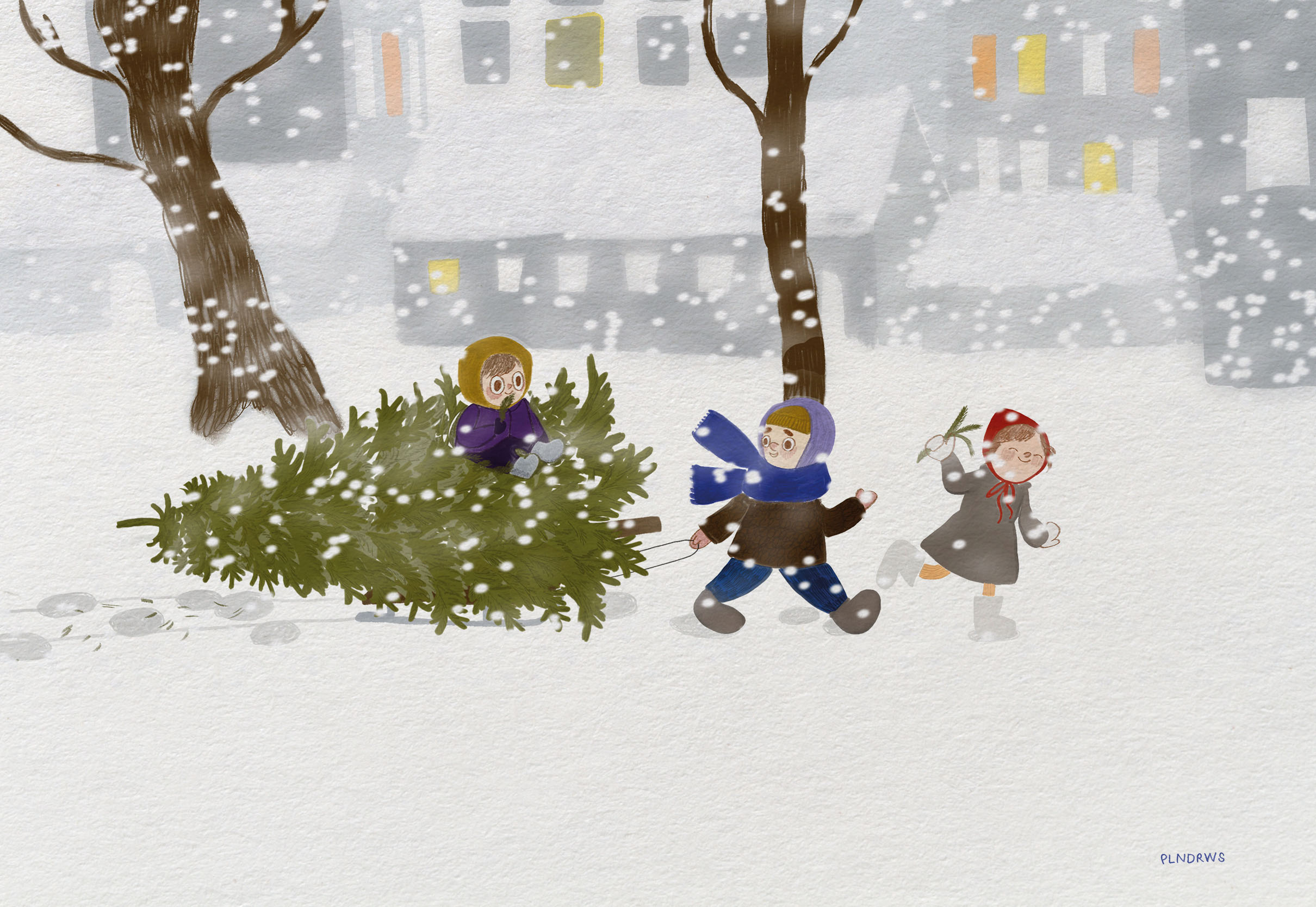 Открытки на новогоднюю тематику 2025-2026 — Изображение №8 — Брендинг, Иллюстрация на Dprofile