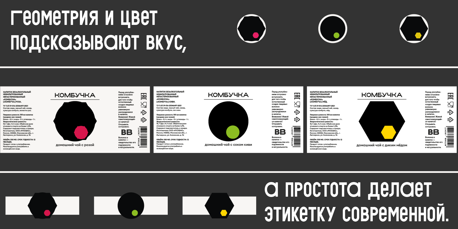 серия этикеток для комбучи — Изображение №4 — Брендинг, Графика на Dprofile