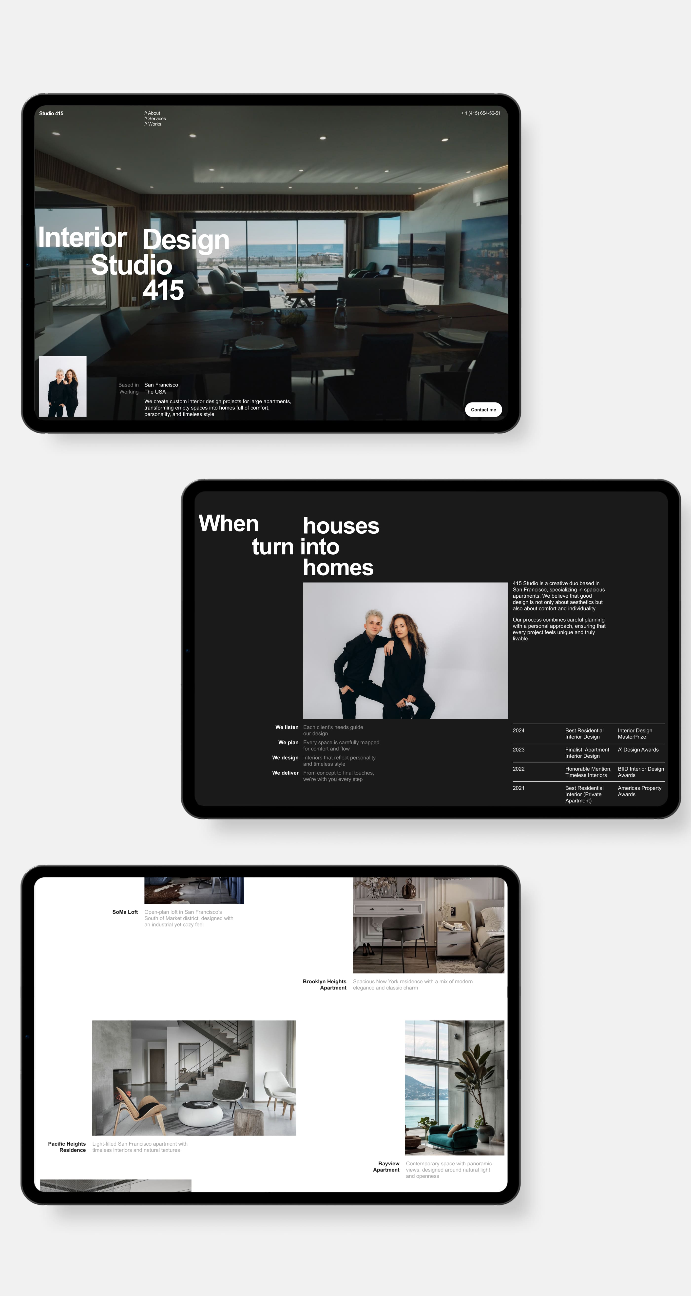 Сайт студии дизайна интерьера, тильда, лендинг компании — Изображение №5 — Интерфейсы, Анимация на Dprofile