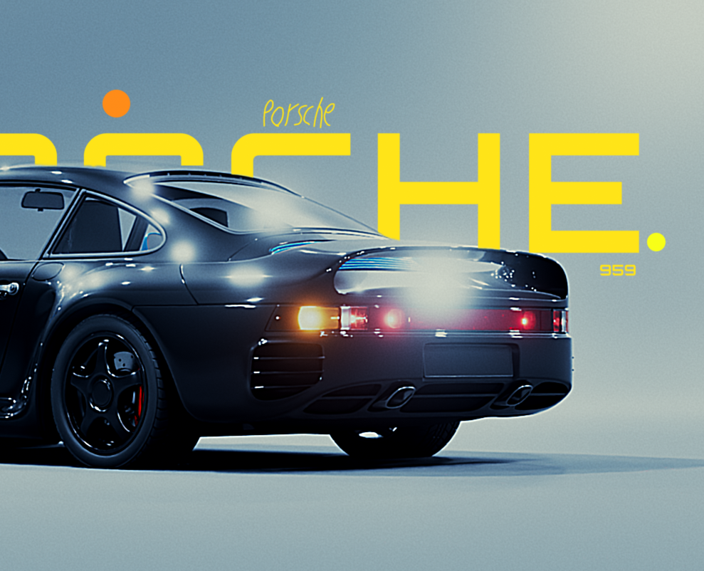 CG Porsche 959 — 3D на Dprofile