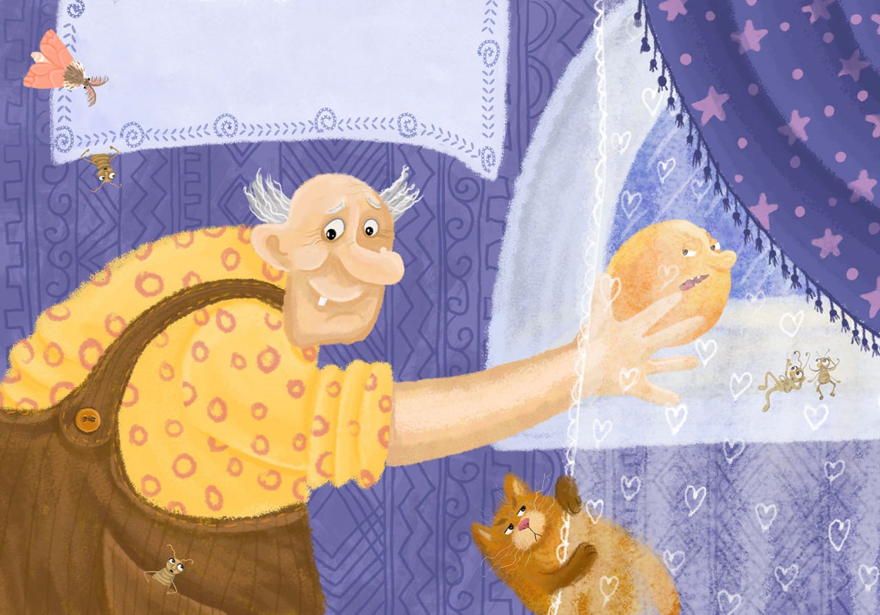 Колобок. Русская народная сказка — Изображение №1 — Иллюстрация, Графика на Dprofile