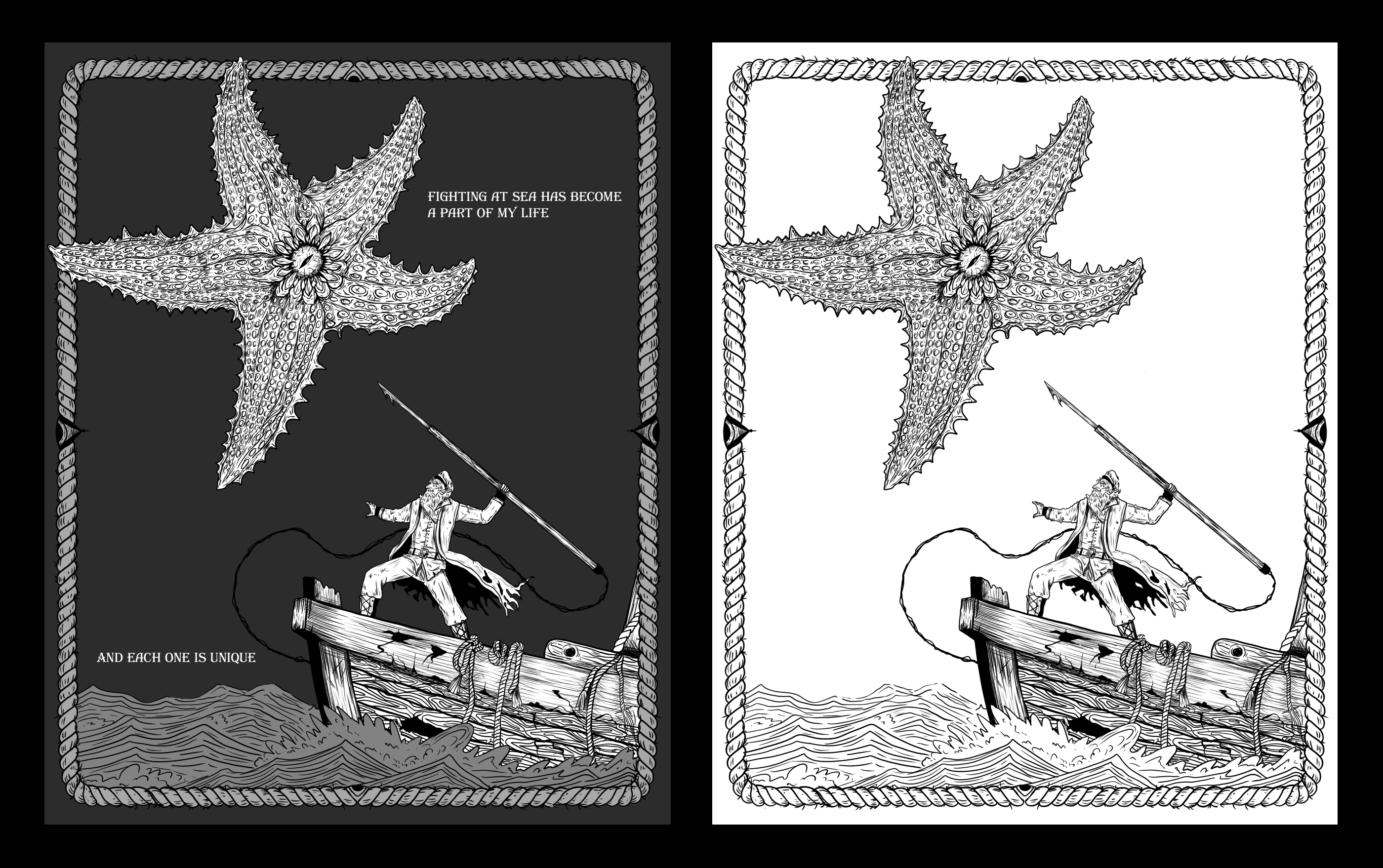 Dark sea | Inktober 2025 — Изображение №6 — Иллюстрация, Графика на Dprofile