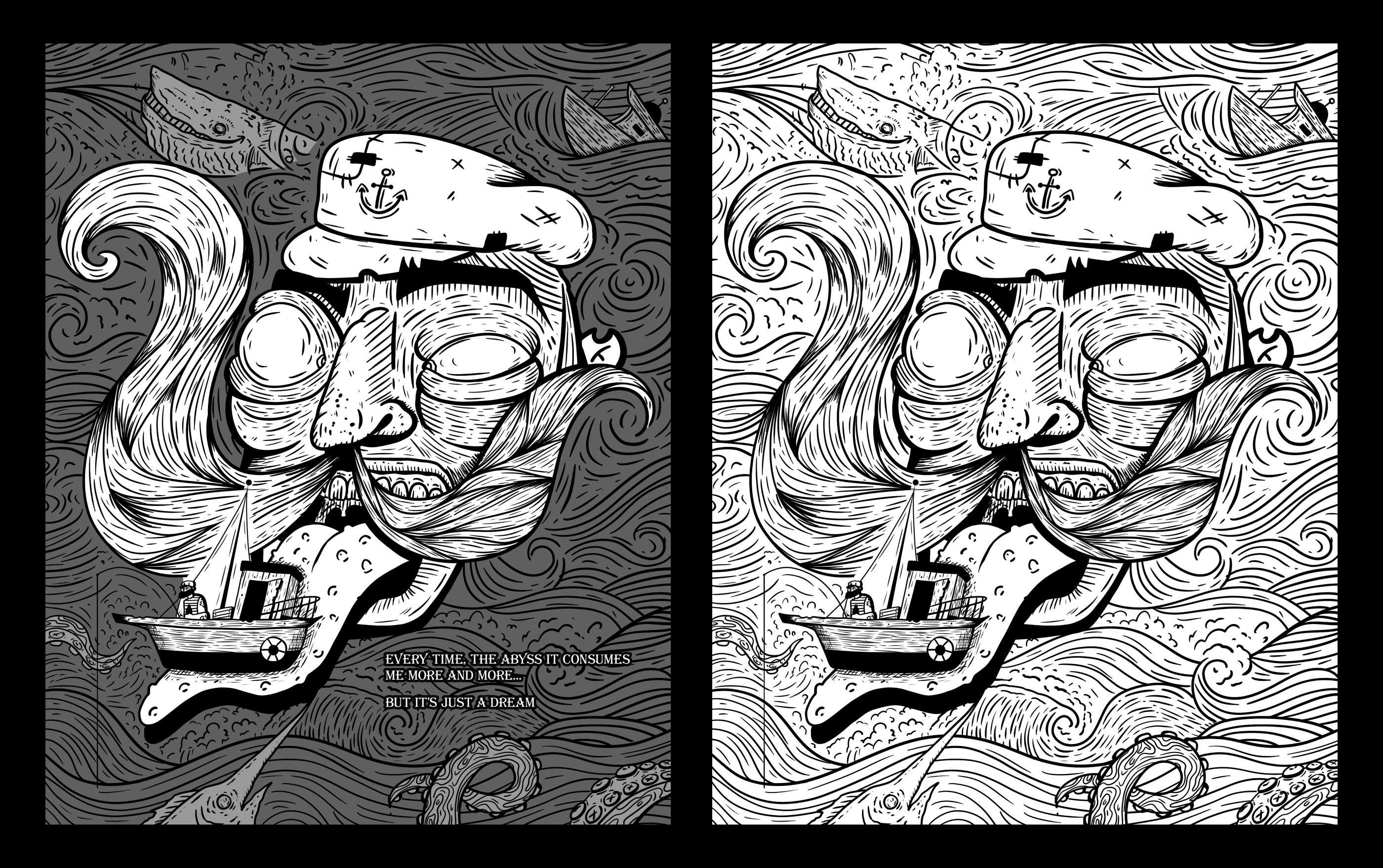 Dark sea | Inktober 2025 — Изображение №2 — Иллюстрация, Графика на Dprofile