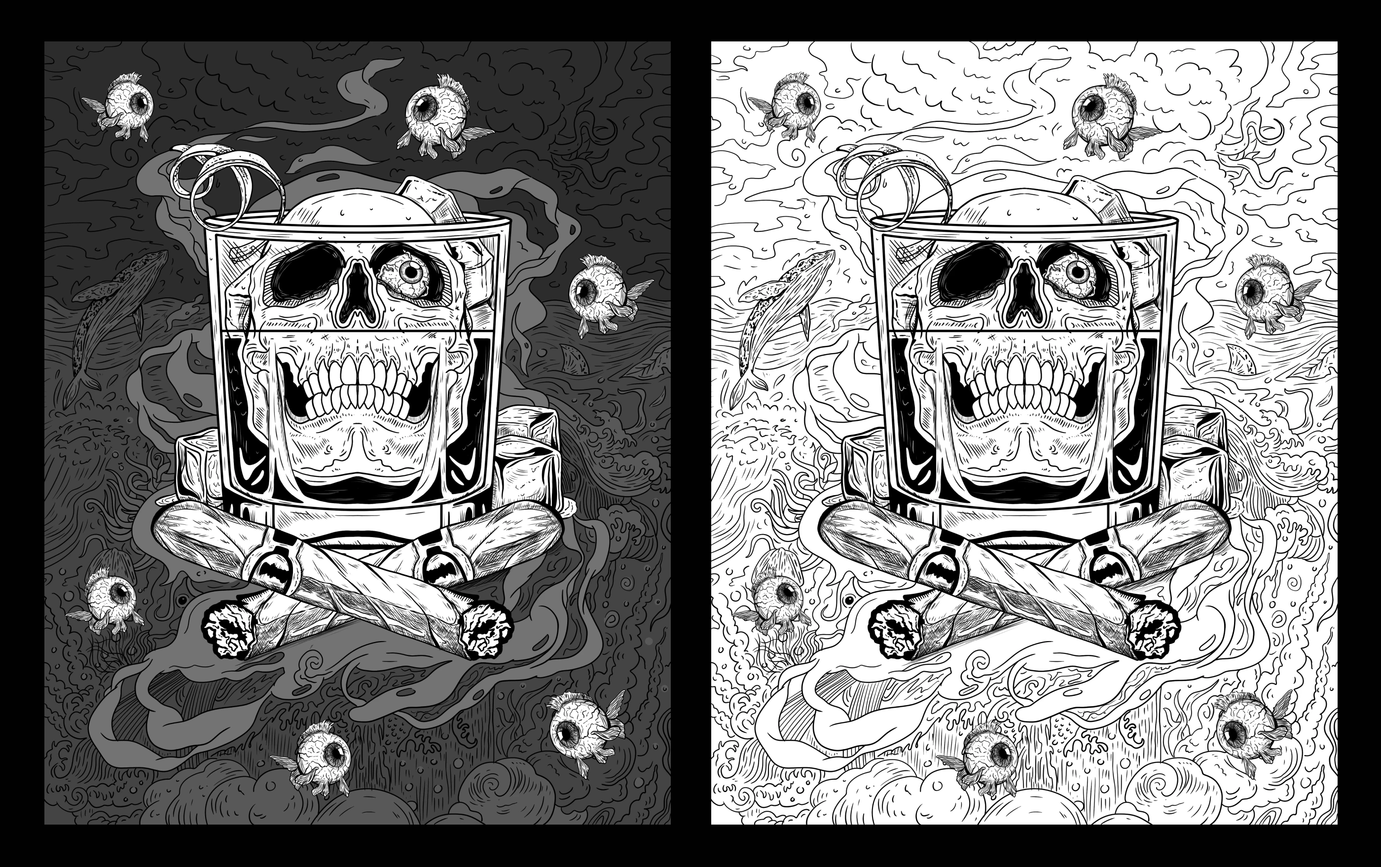 Dark sea | Inktober 2025 — Изображение №10 — Иллюстрация, Графика на Dprofile