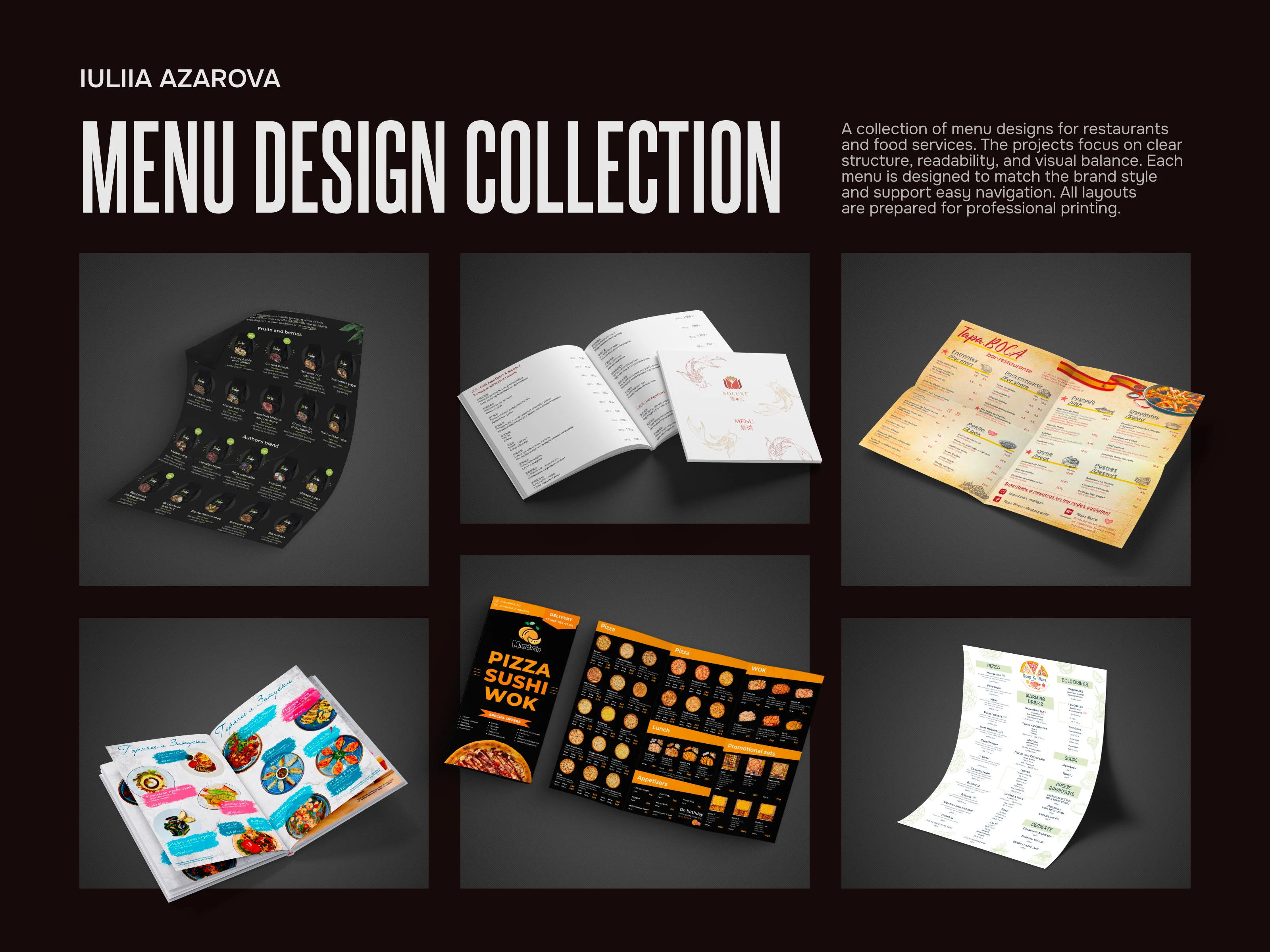 Коллекция дизайна меню ресторанов — Изображение №1 — Брендинг, Графика на Dprofile
