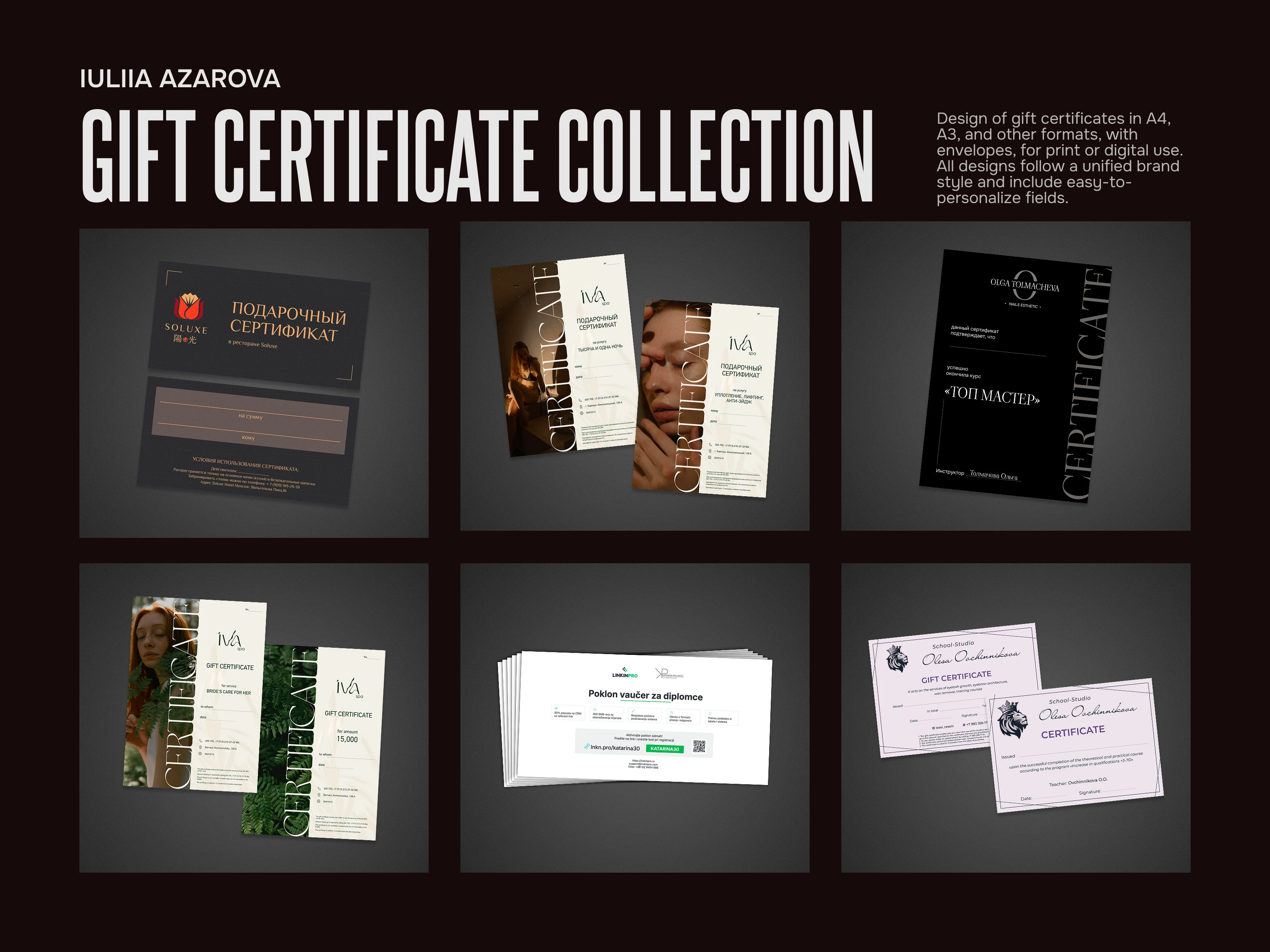 Gift Certificate Collection Design | Print-ready — Изображение №1 — Брендинг на Dprofile