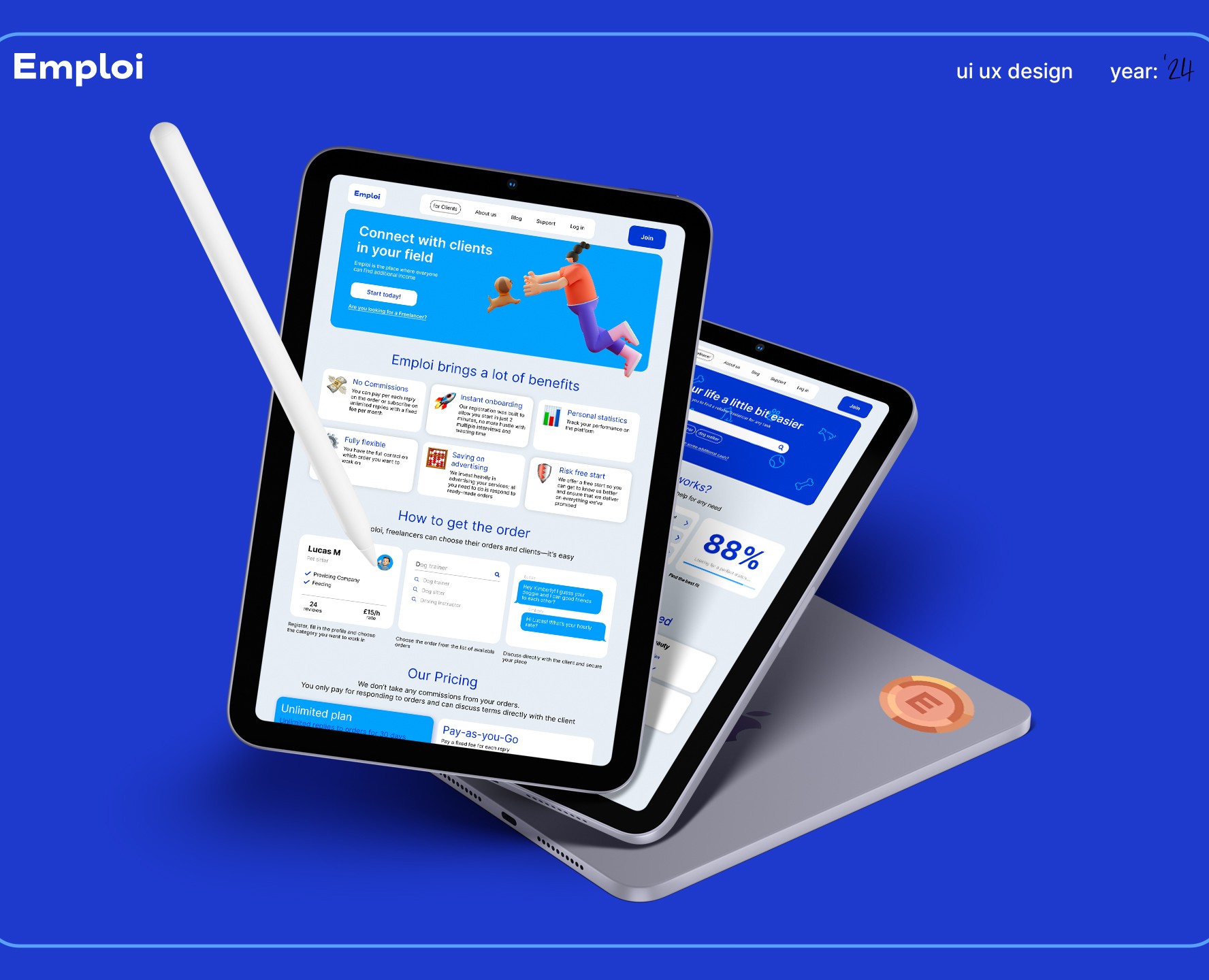 Emploi - найди своего исполнителя UX/UI — Интерфейсы на Dprofile