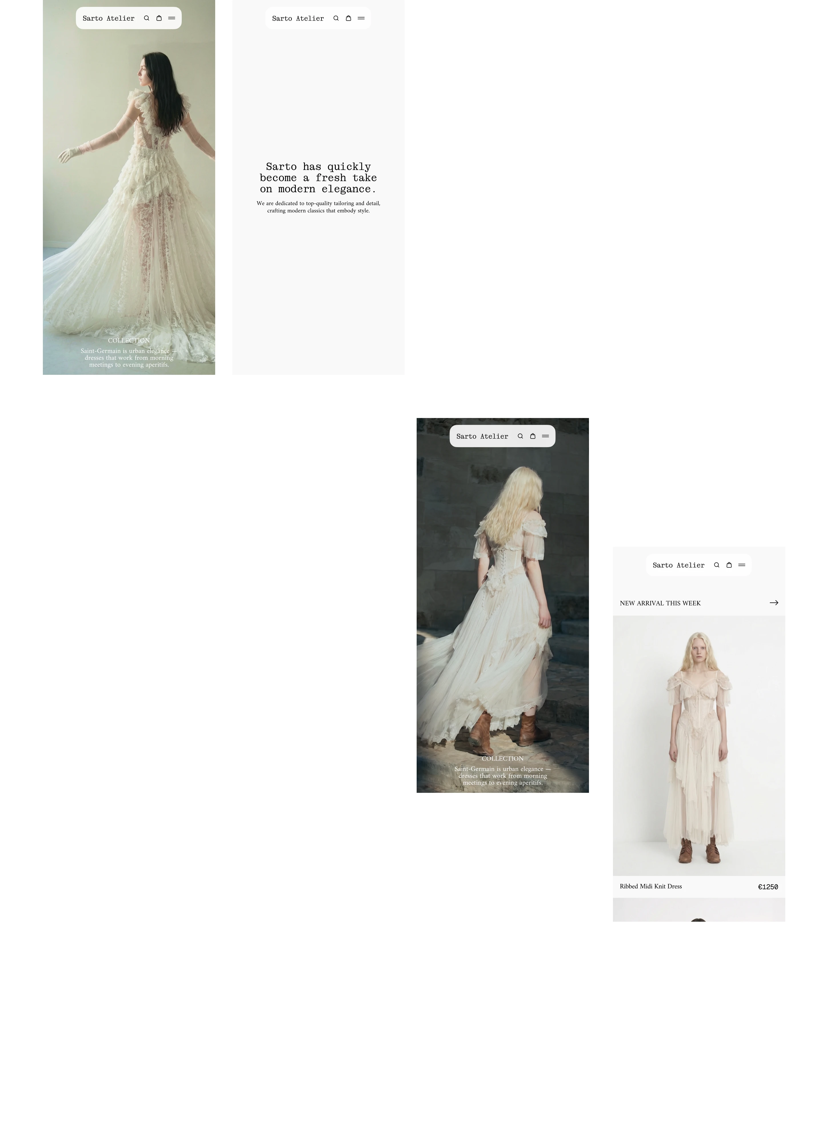 Sarto Atelier — Изображение №3 — Интерфейсы, Брендинг на Dprofile