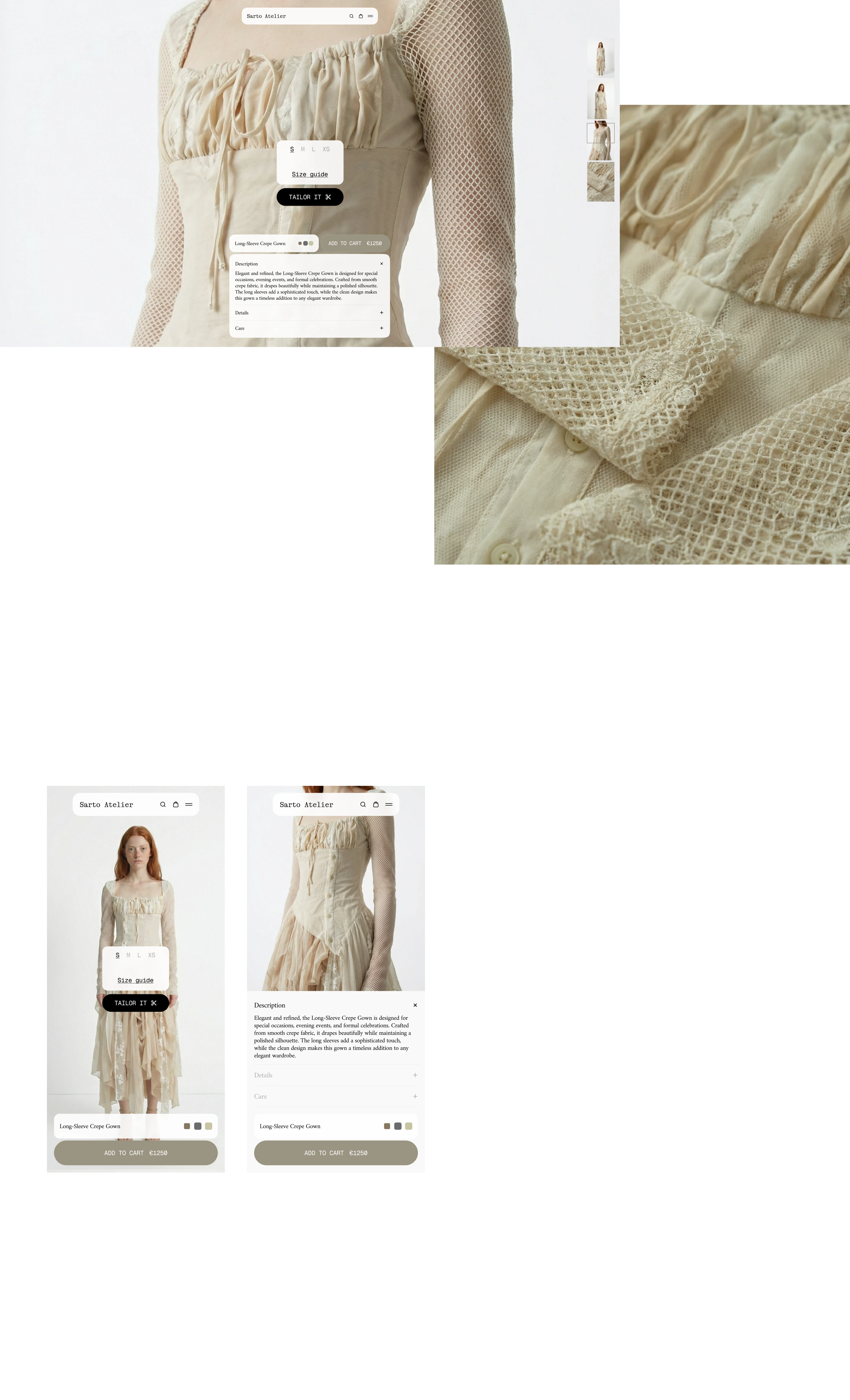 Sarto Atelier — Изображение №11 — Интерфейсы, Брендинг на Dprofile