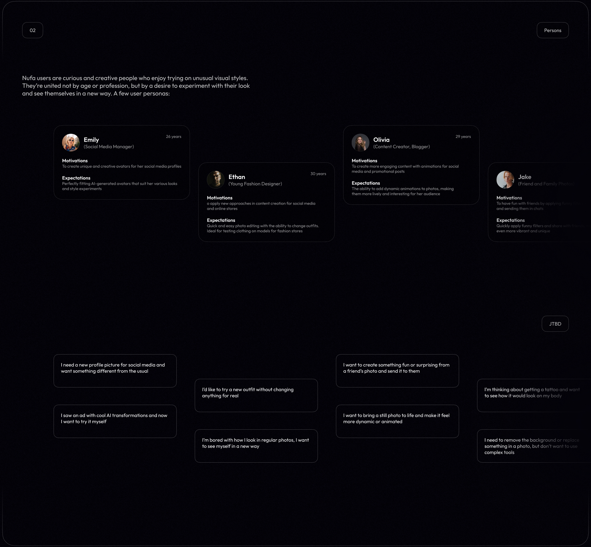Nufa AI — Изображение №3 — Интерфейсы на Dprofile
